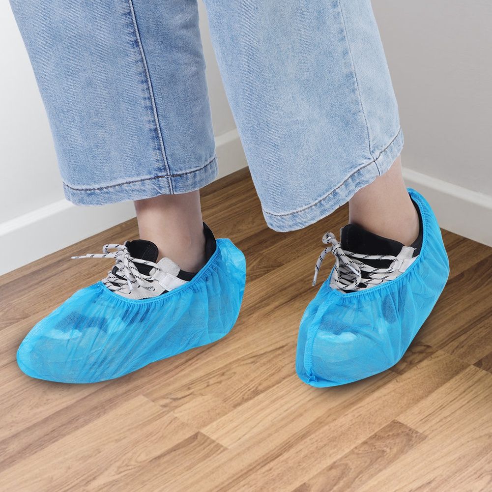 100pcs Non Woven Disposable Shoes Covers Breathable Dustproof Anti slip Shoe — image 1
