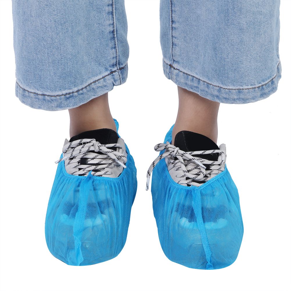 100pcs Non Woven Disposable Shoes Covers Breathable Dustproof Anti slip Shoe view 6