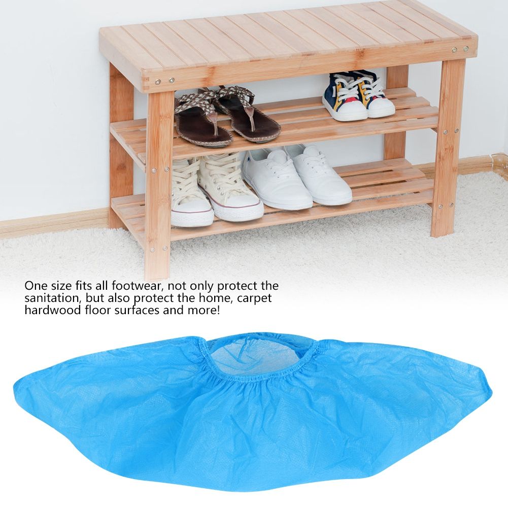 100pcs Non Woven Disposable Shoes Covers Breathable Dustproof Anti slip Shoe view 9