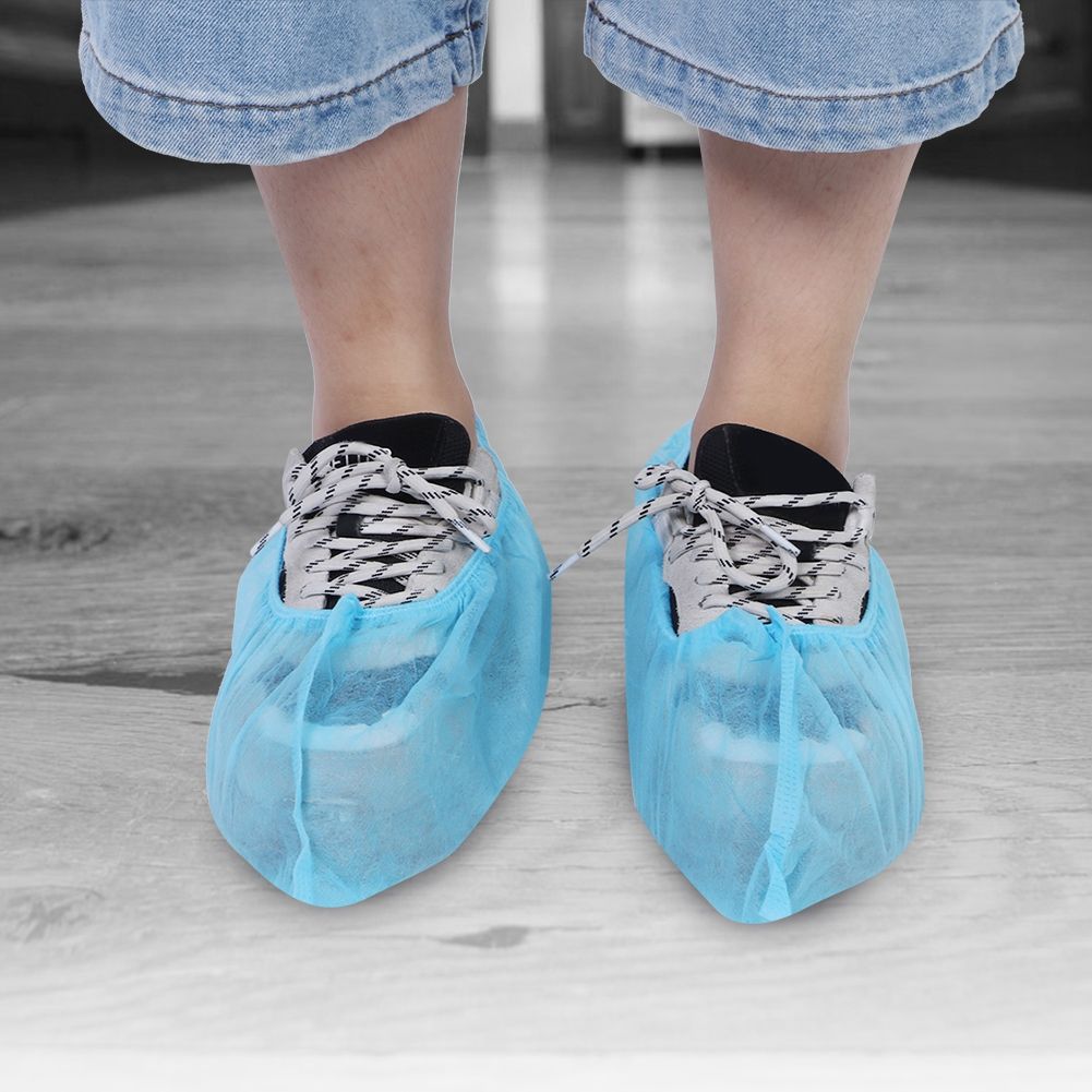 100pcs Non Woven Disposable Shoes Covers Breathable Dustproof Anti slip Shoe view 3