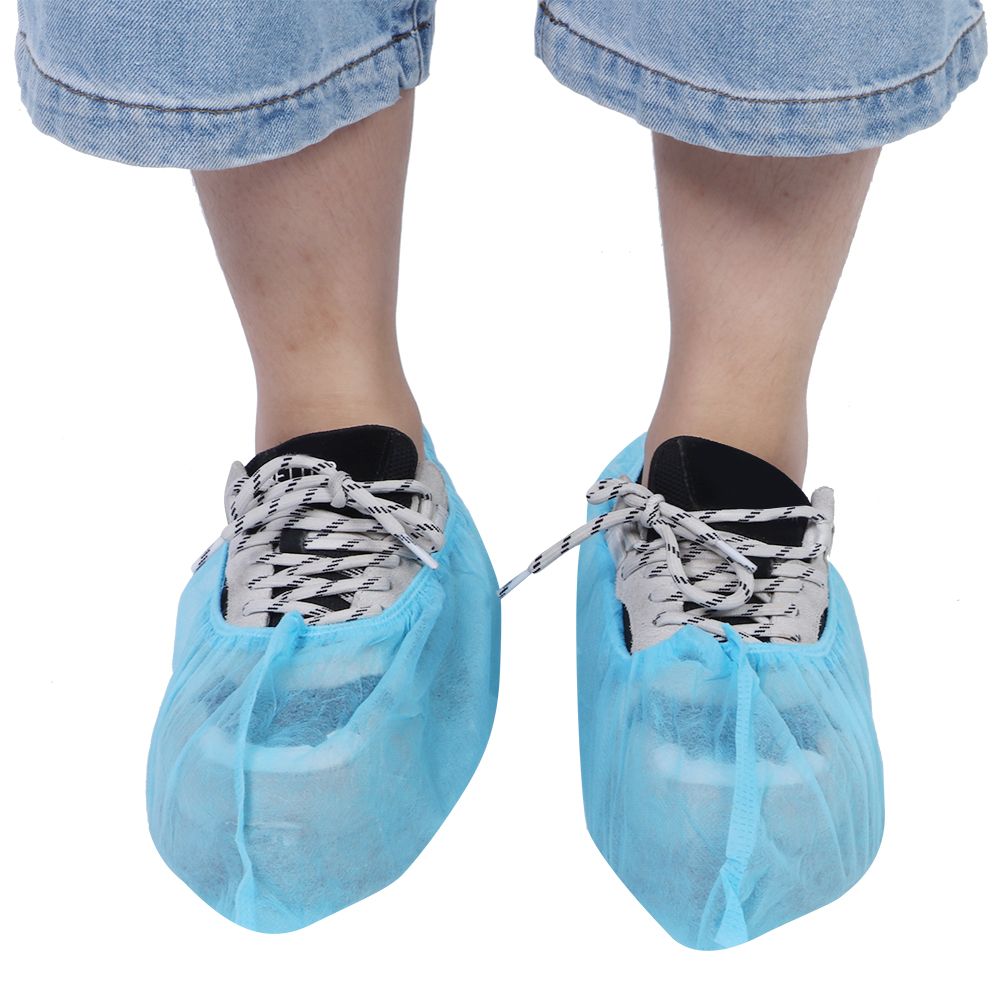 100pcs Non Woven Disposable Shoes Covers Breathable Dustproof Anti slip Shoe view 5
