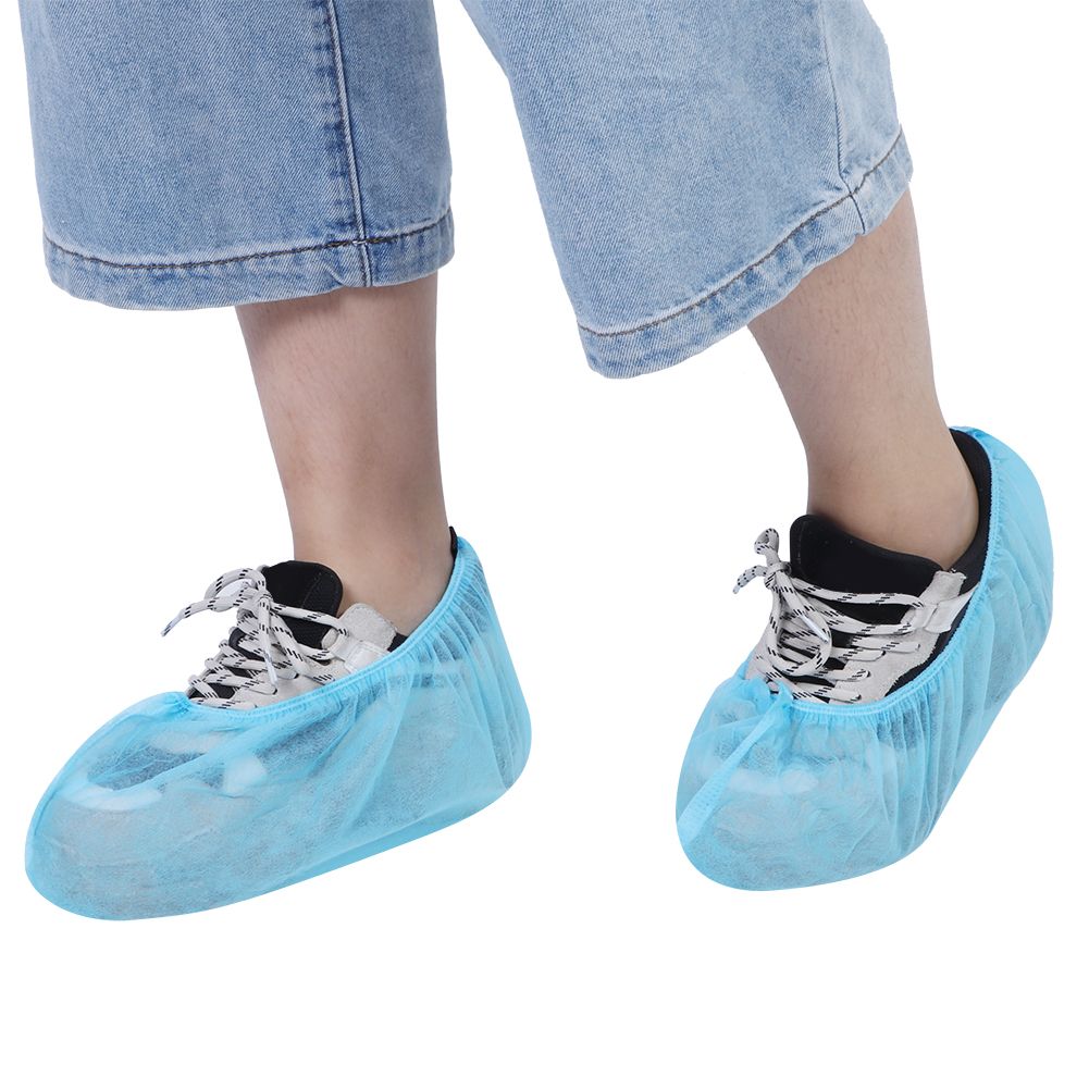 100pcs Non Woven Disposable Shoes Covers Breathable Dustproof Anti slip Shoe view 6