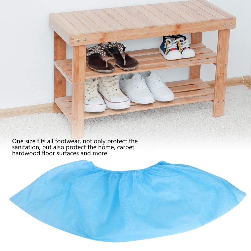 100pcs Non Woven Disposable Shoes Covers Breathable Dustproof Anti slip Shoe view 7