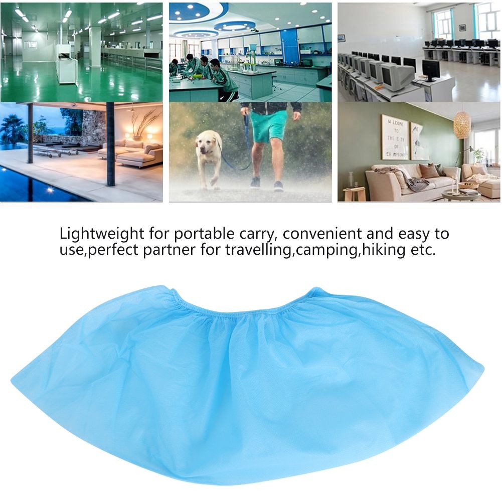 100pcs Non Woven Disposable Shoes Covers Breathable Dustproof Anti slip Shoe view 8