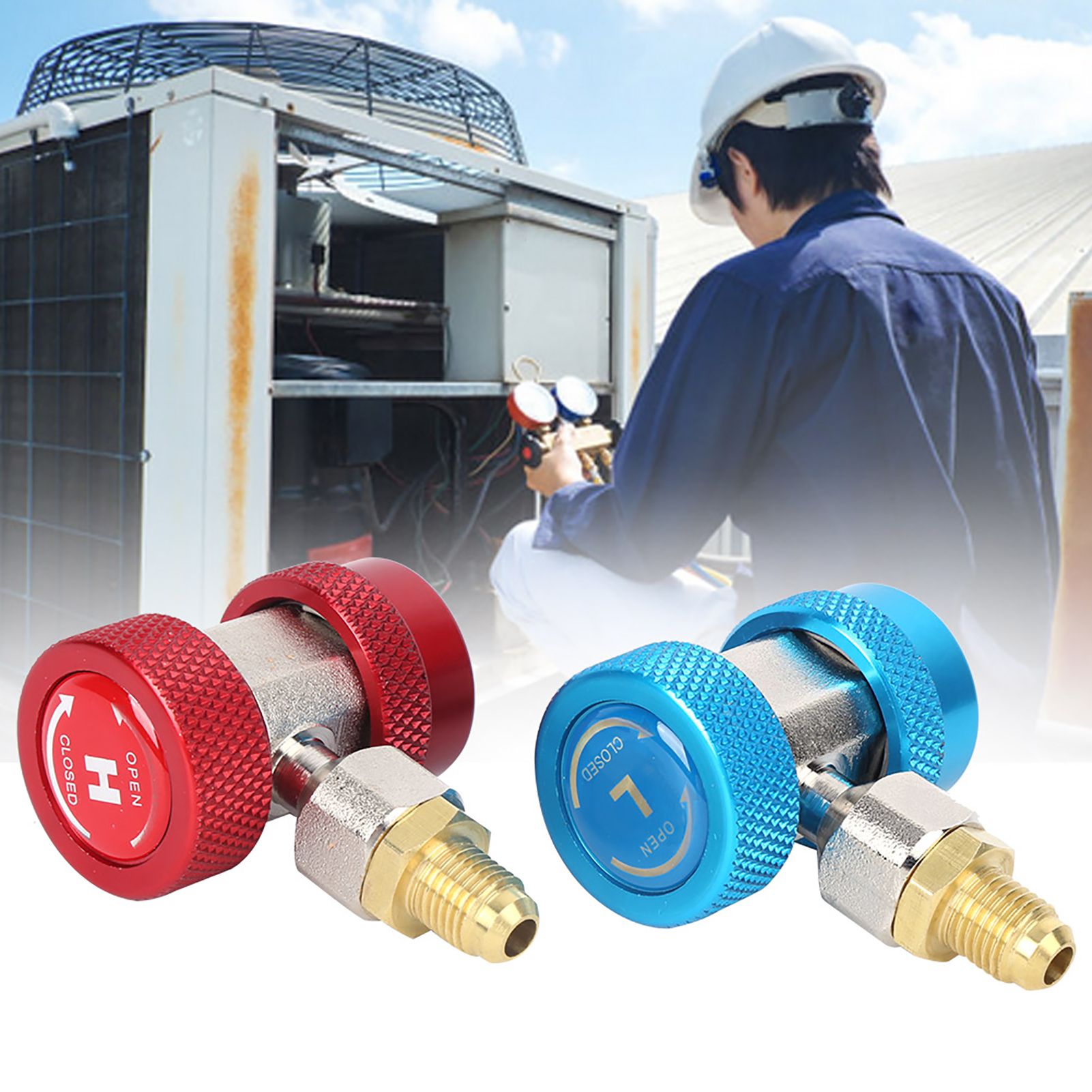 High and Low Pressure Air Conditioning Quick Connector Coupler Adapter view 5