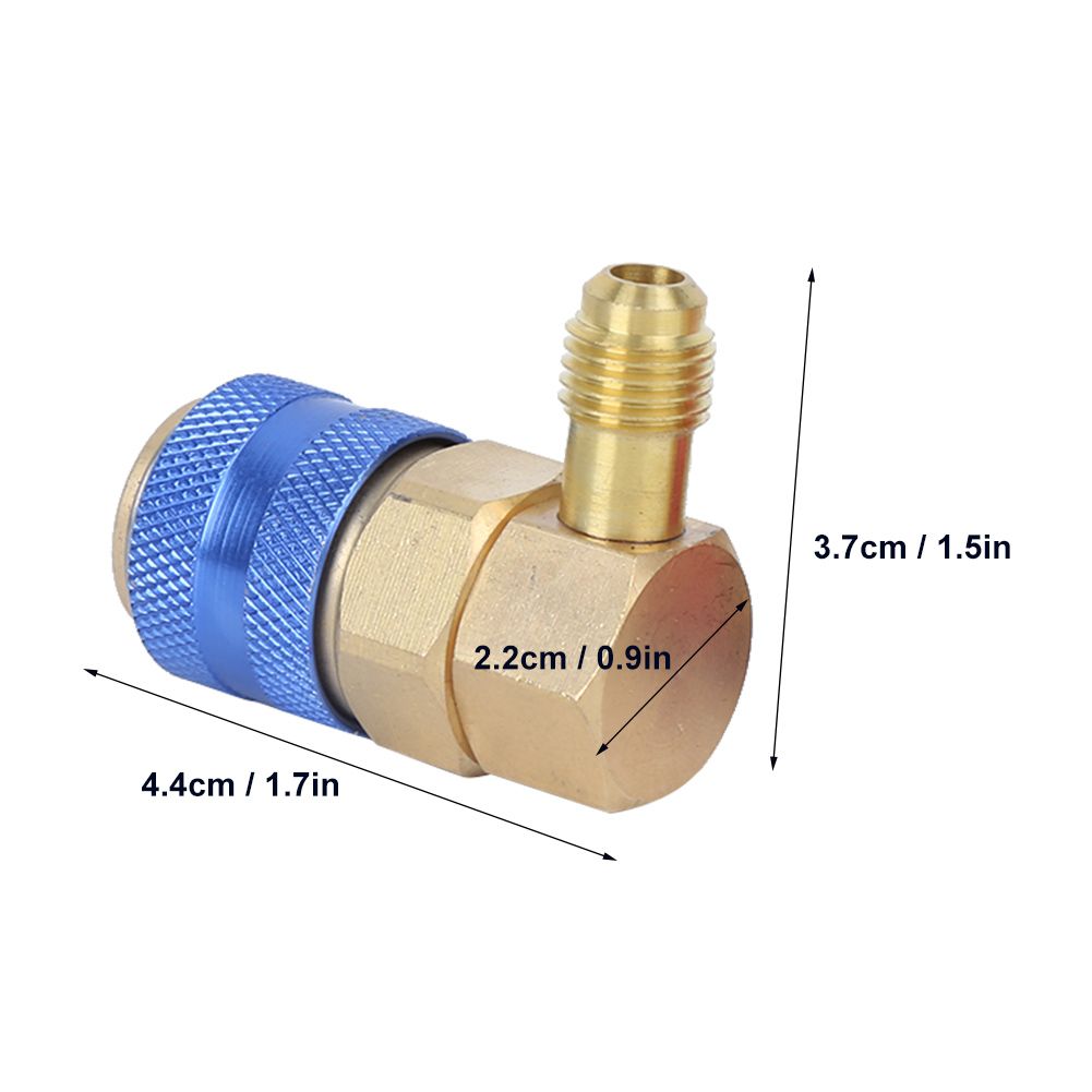 R134A Air Conditioning Quick Coupler 90 Degree Connector Adapter Accessories view 9