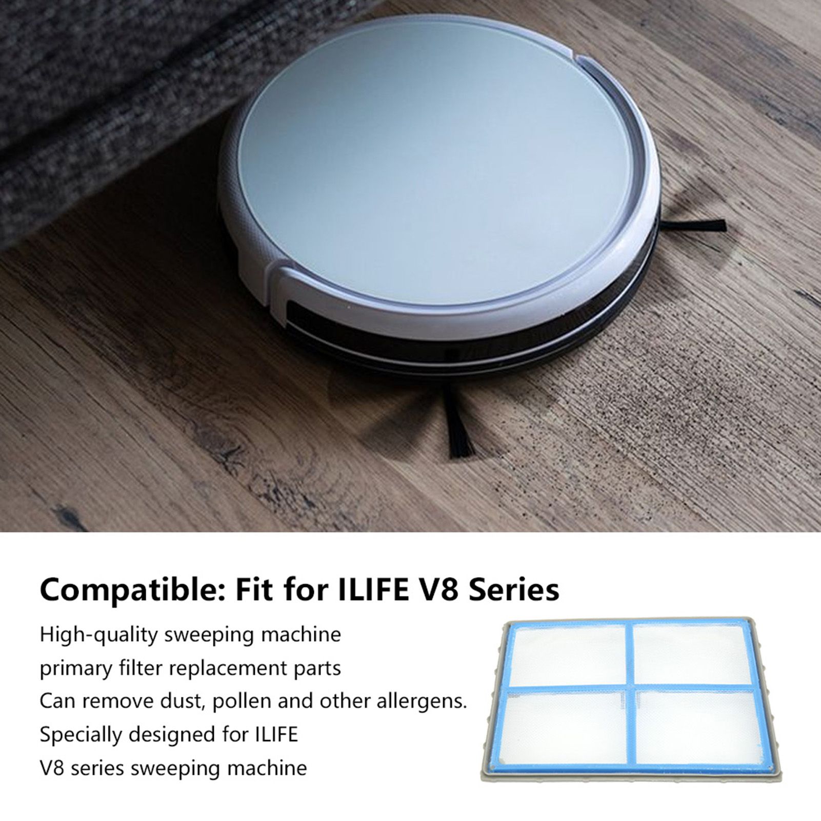 Household Sweeping Robot Primary Filter Net Replacement Accessory Fit for view 11