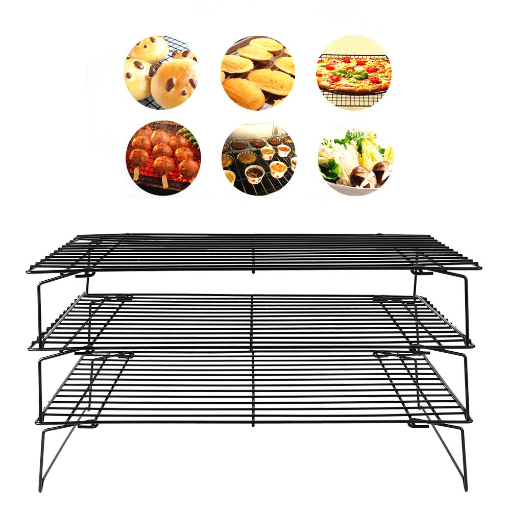 3‑Layer Folding Cooling Rack Baking Tools Cake Stand BBQ Grill Household Supplies view 4