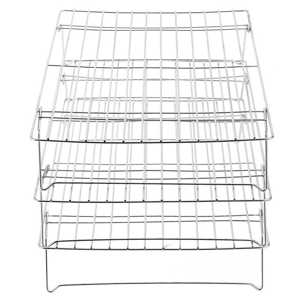 3‑Tier Cooling Rack Collapsible Folding Legs for Cookies Cakes Kitchen Baking view 5