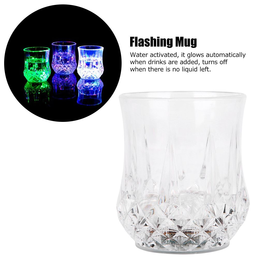 Automatic Light Color Change LED Flashing Cup Water Sensor Mug for Bar Party view 12