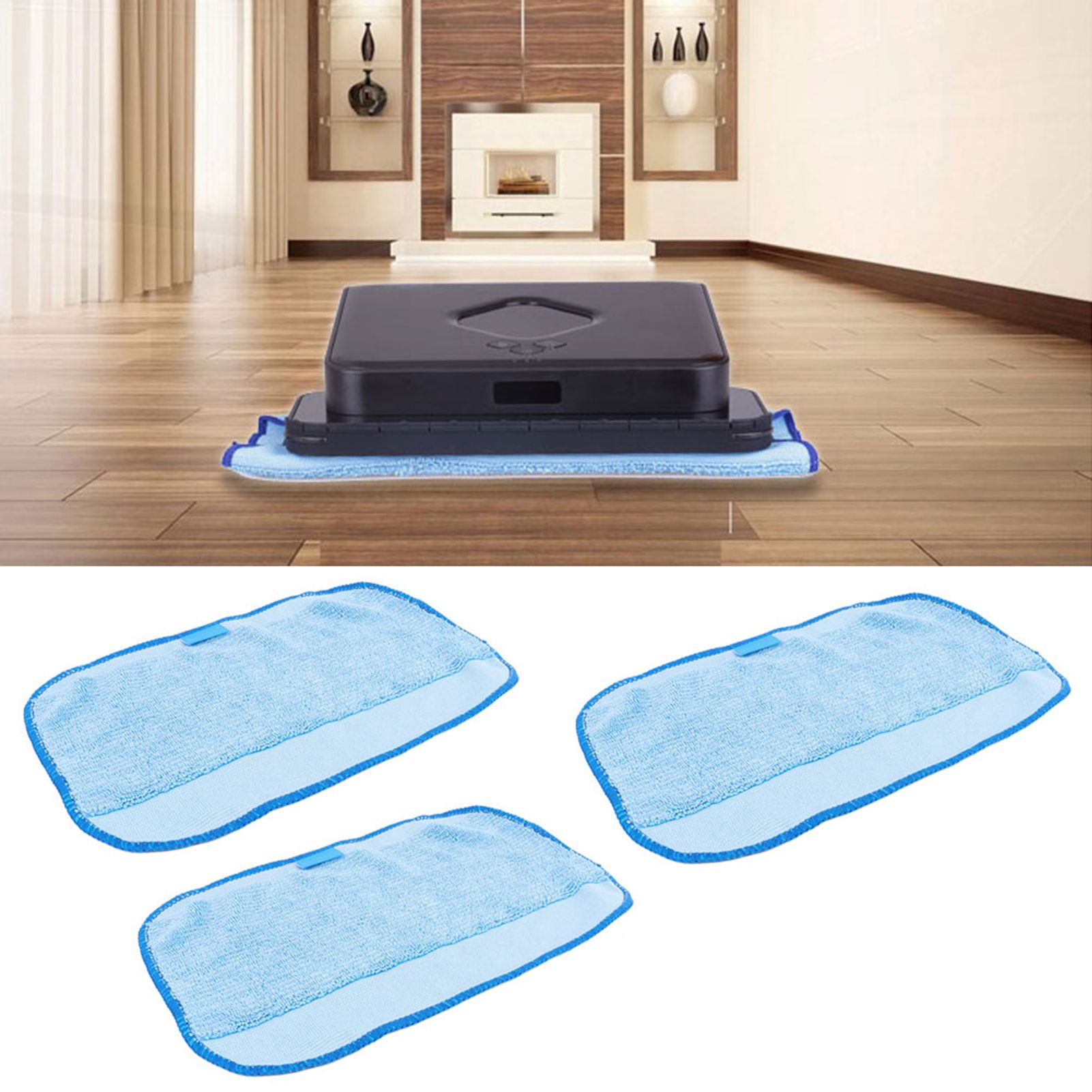 3pcs Wet Fiber Mopping Cloths Mop Pads Fits for Braava 321 380 320 380t Floor view 10