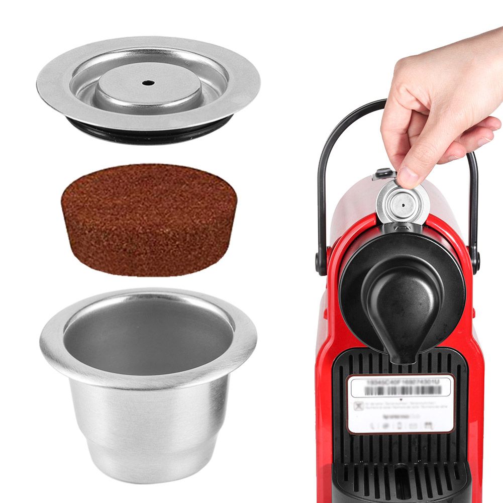 Stainless Steel Reusable Coffee Capsule Shell Coffee Filter Fit for Nespresso view 9