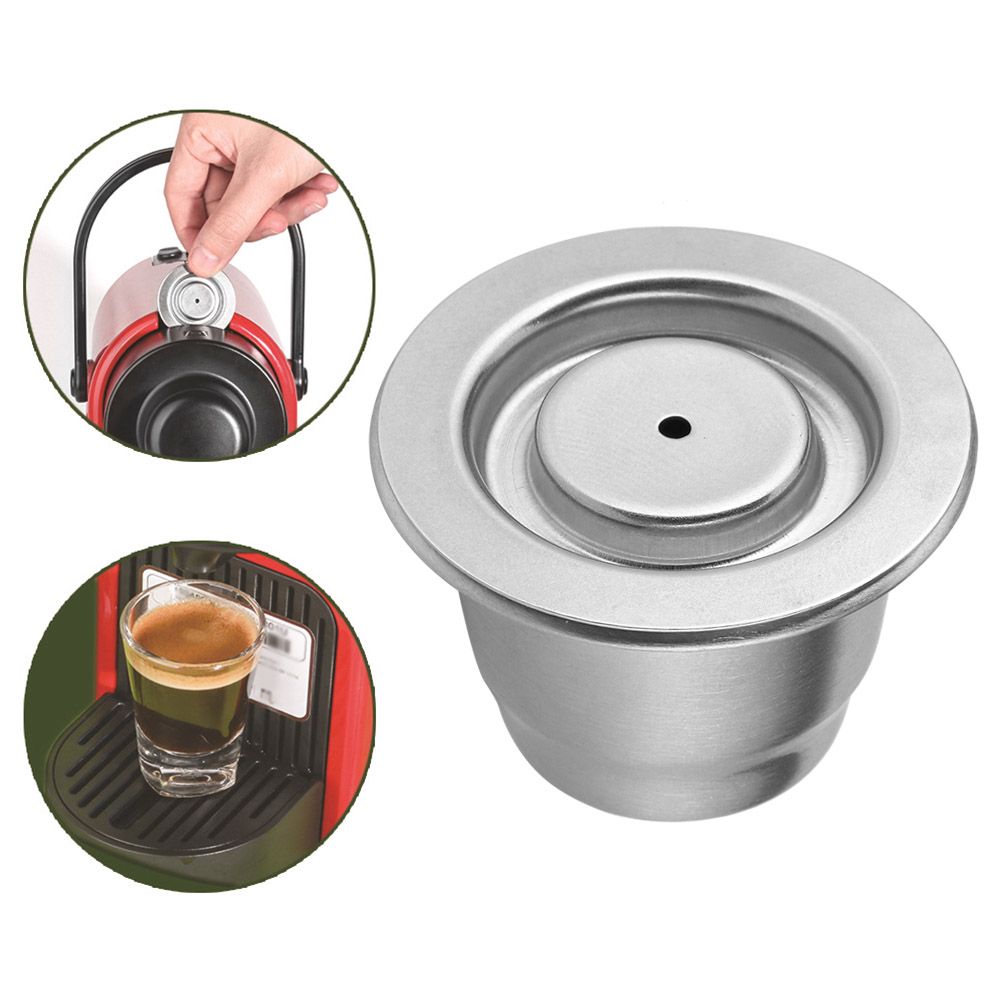 Stainless Steel Reusable Coffee Capsule Shell Coffee Filter Fit for Nespresso view 10