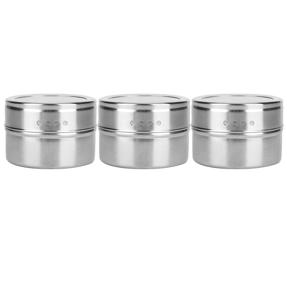 3Pcs Stainless Steel Seasoning Pot Can Spice Condiment Bottle Kitchen Barbecue view 4