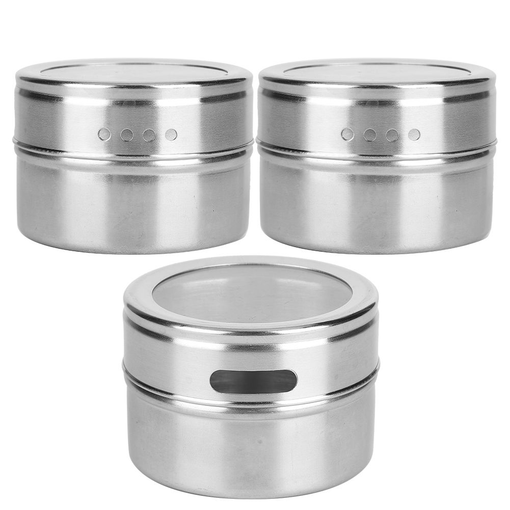 3Pcs Stainless Steel Seasoning Pot Can Spice Condiment Bottle Kitchen Barbecue view 5