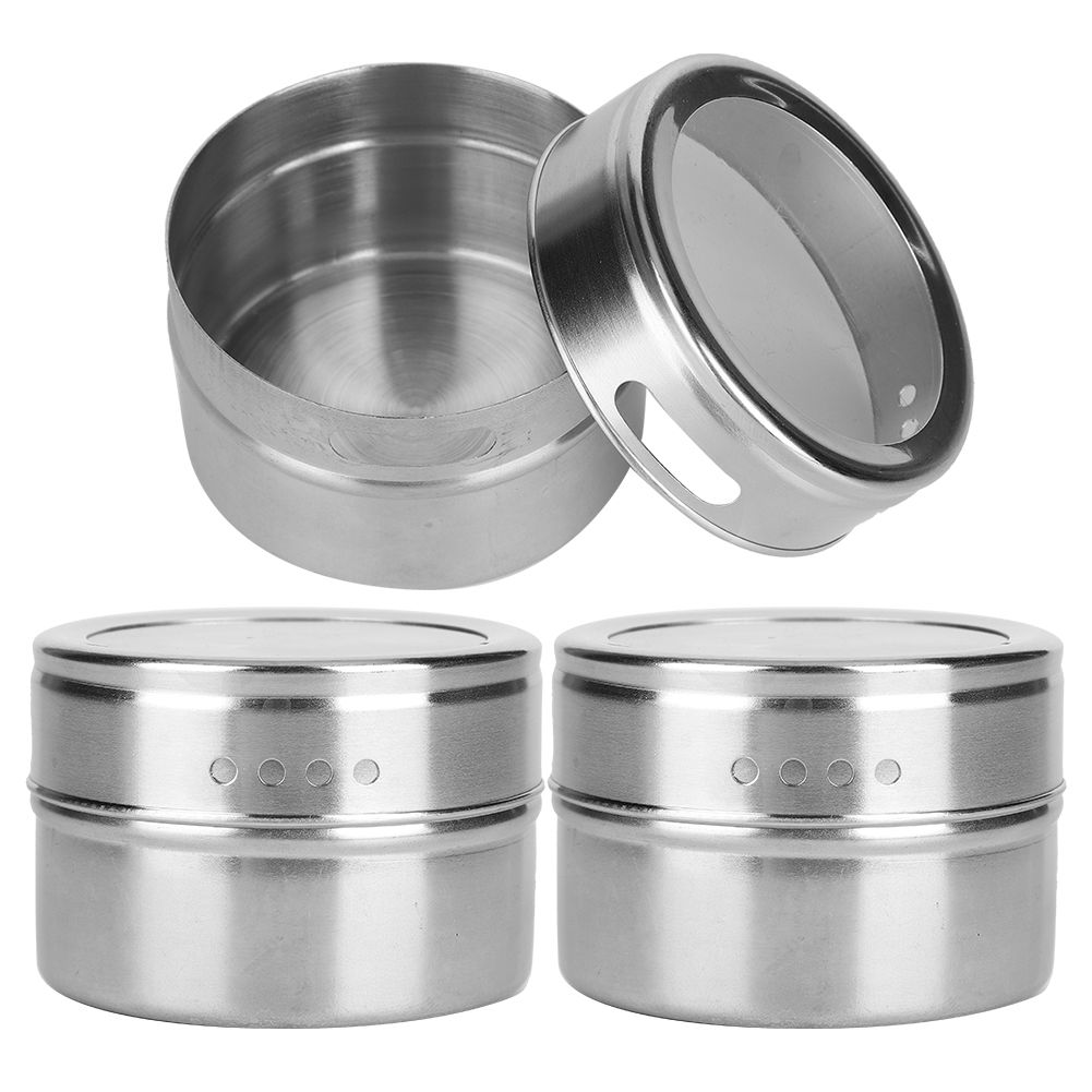 3Pcs Stainless Steel Seasoning Pot Can Spice Condiment Bottle Kitchen Barbecue view 7