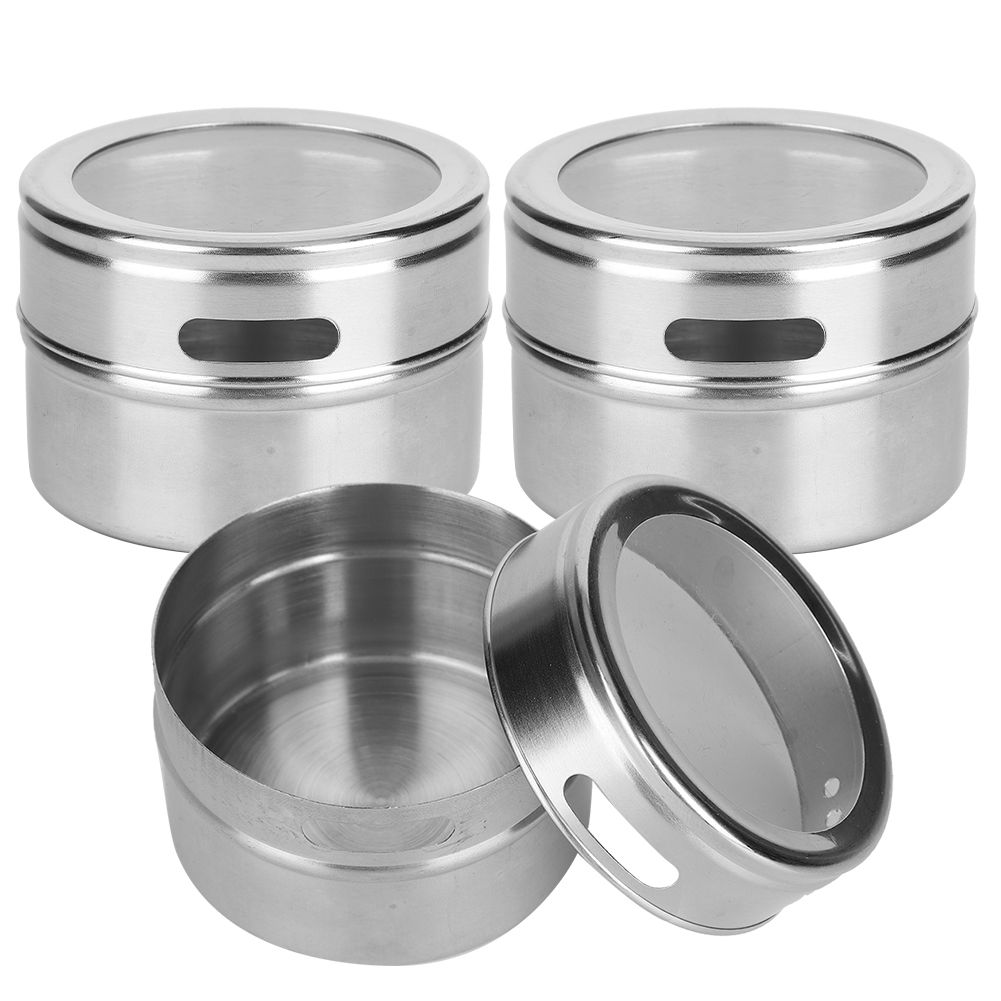 3Pcs Stainless Steel Seasoning Pot Can Spice Condiment Bottle Kitchen Barbecue view 8