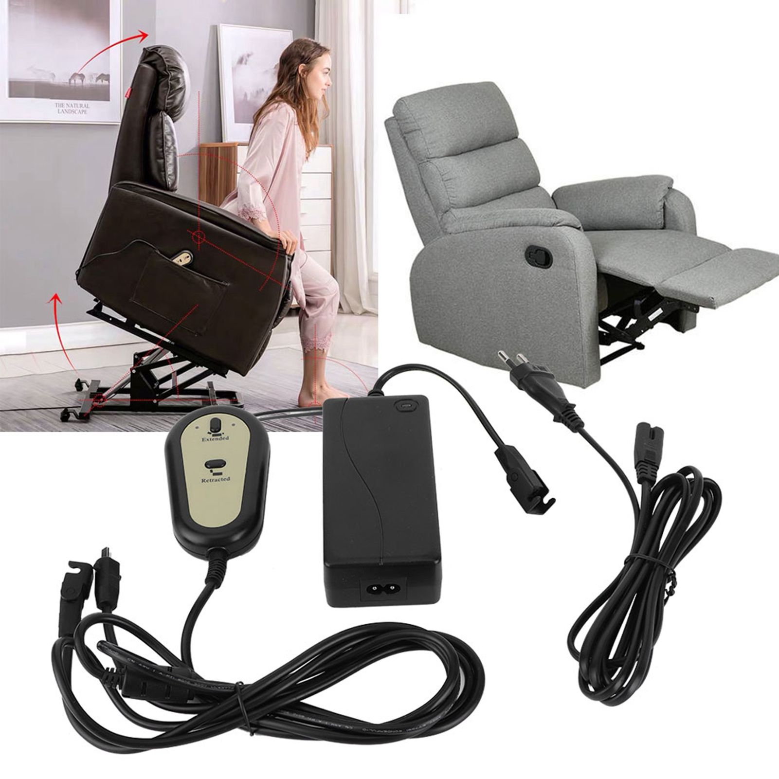 Electric Recliner Lift Chair Controller Hand Switch for Home Cinema Sofa 01 view 9