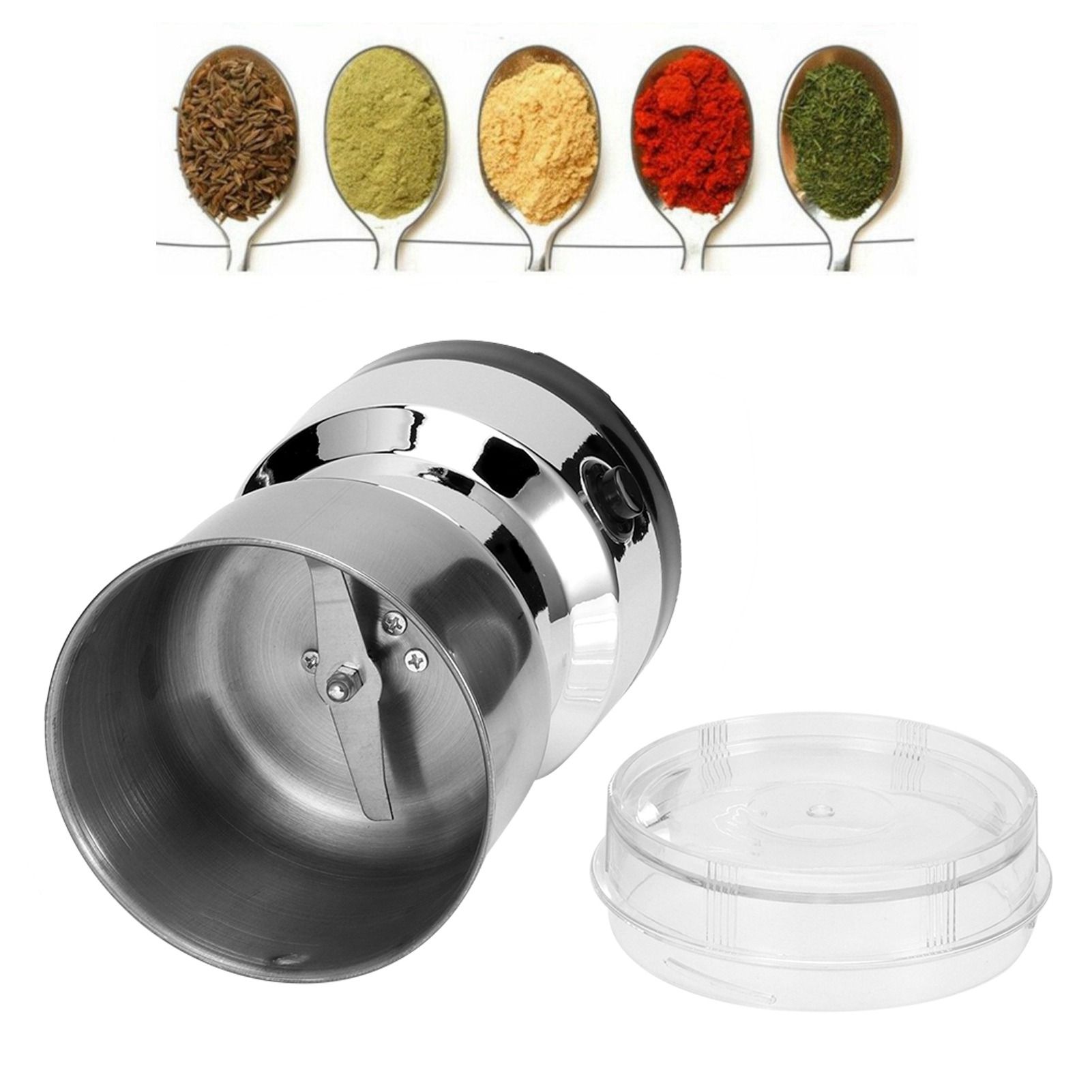 Stainless Steel Electric Spice Coffee Nut Grain Herb Grinder Crusher Mill view 10