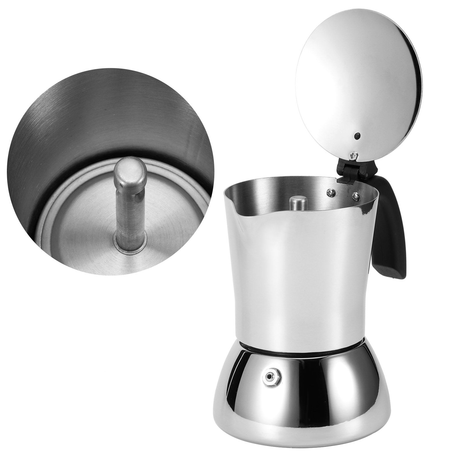 304 Stainless Steel Coffee Maker Mocha Pot Extraction Kettle for Home Coffee view 6