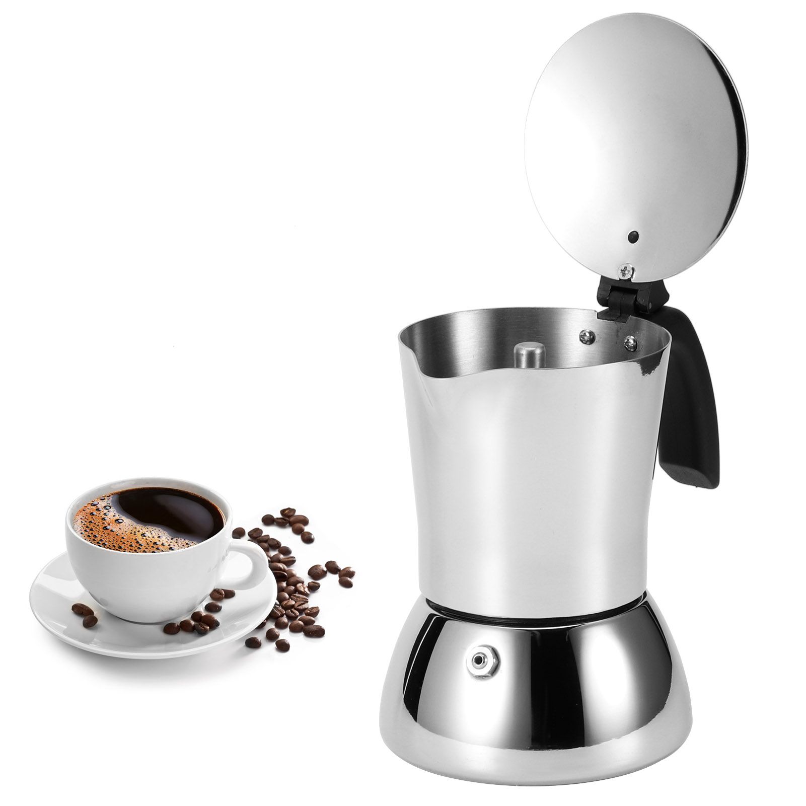 304 Stainless Steel Coffee Maker Mocha Pot Extraction Kettle for Home Coffee view 9