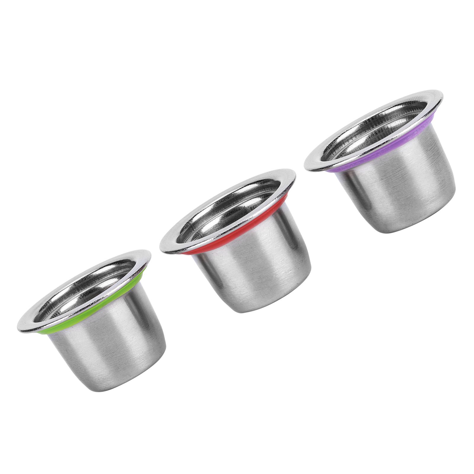 3Pcs/Set Coffee Capsule Reusable Pod Stainless Steel Refillable Filter view 5