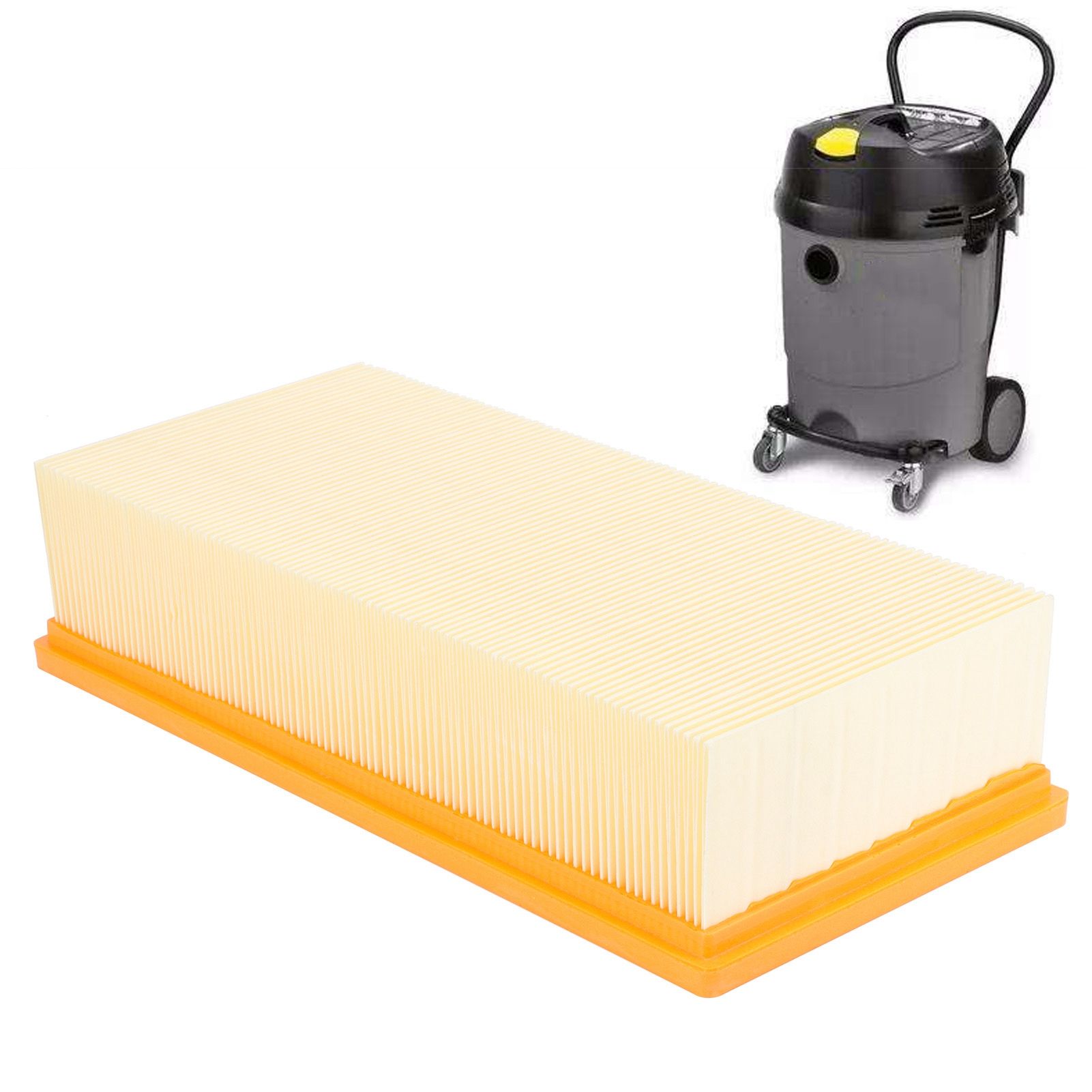 Flat Pleated Filter Screen Replacement Parts Fit for Karcher NT65/2 NT72/2 view 9