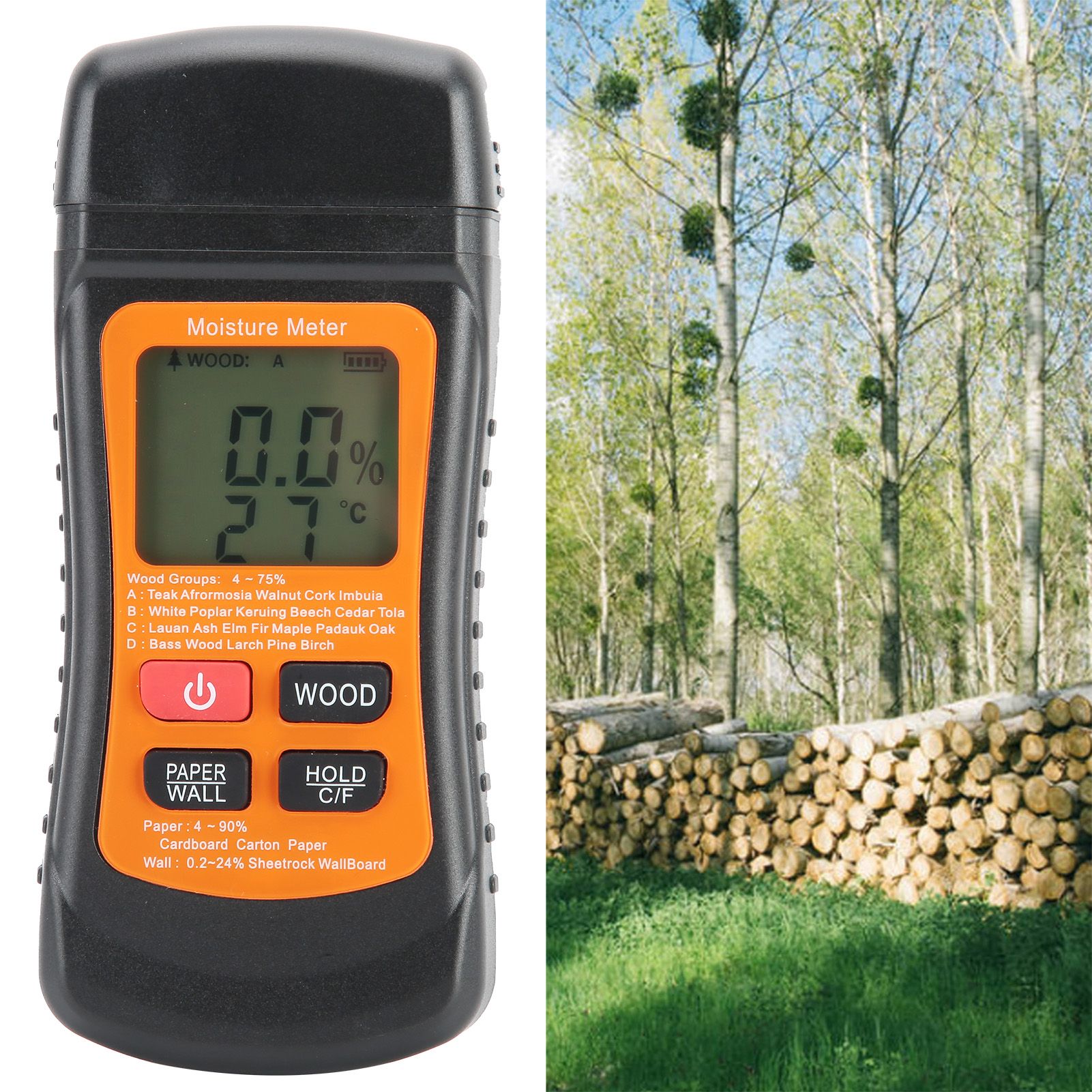 2in 1 Dual Pins Digital Wood Moisture Meter Humidity Tester Timber Damp Detector view 10