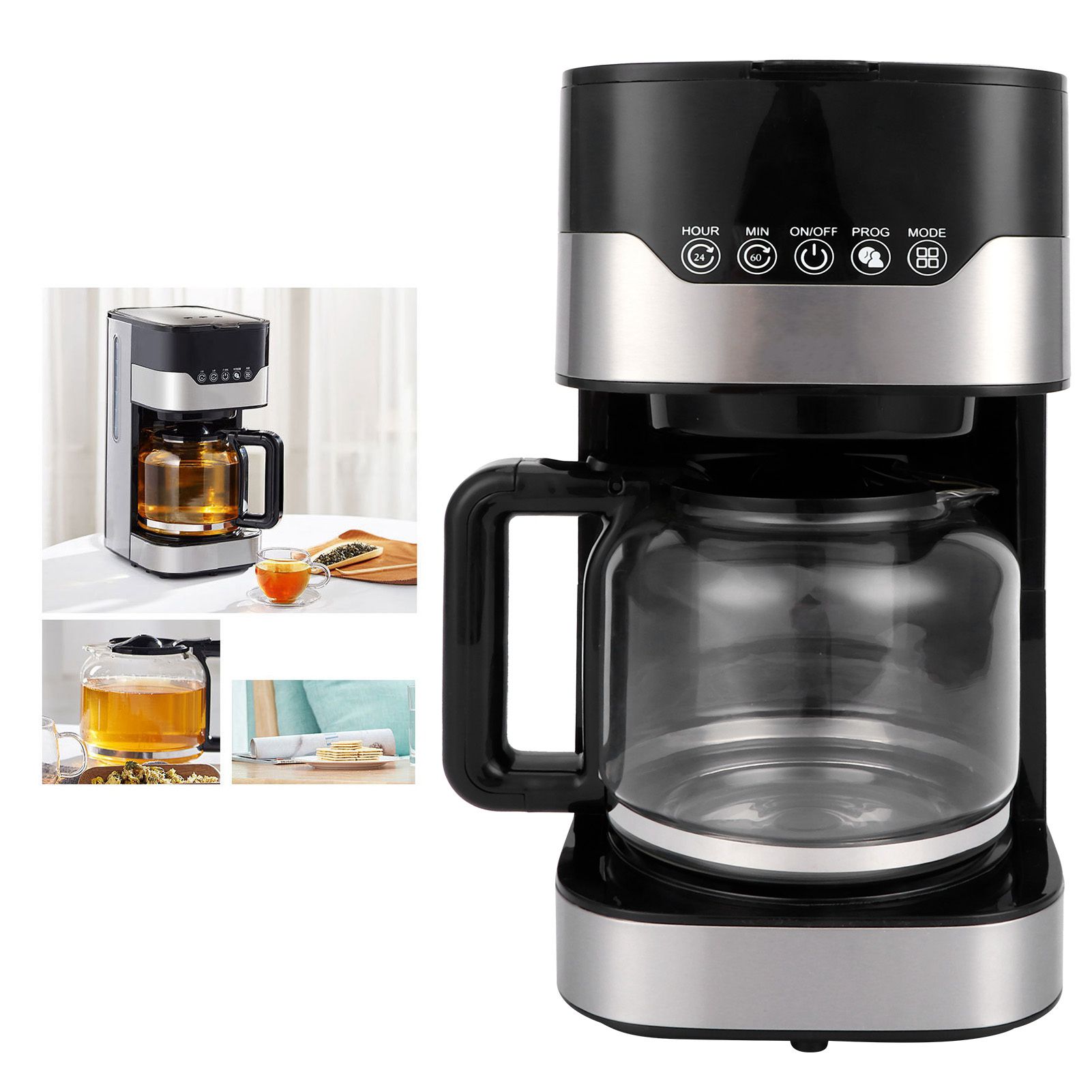 1.5L Tea Coffee Maker 900W Full Automatic Coffee Machine for Home Office view 10