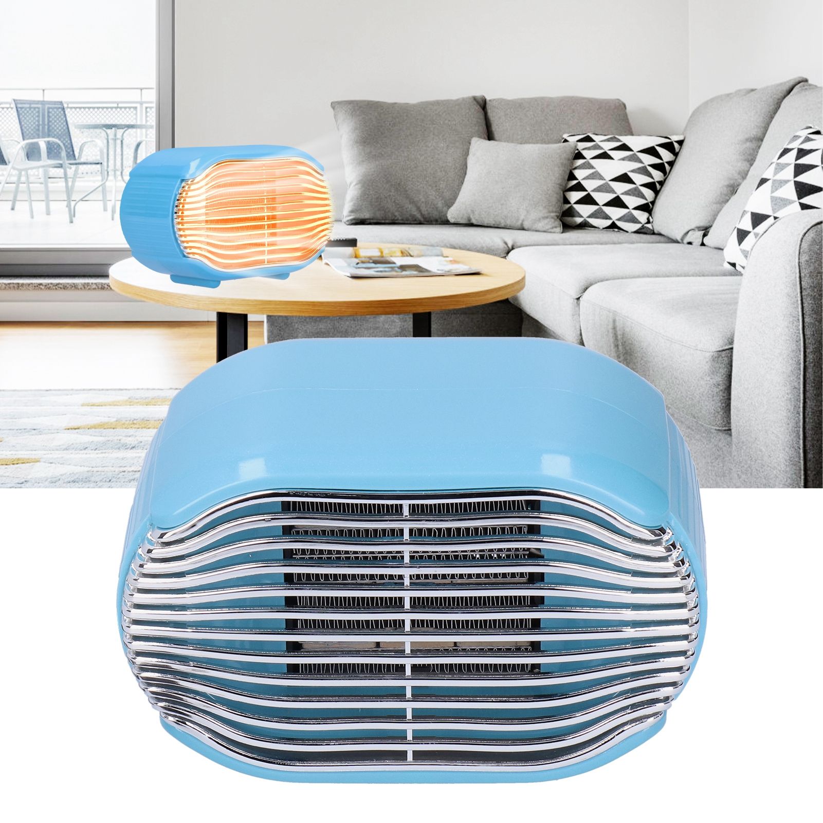 800W Winter Office Mini Electric Desktop Heating Fast Energysaving Fan Heater view 9