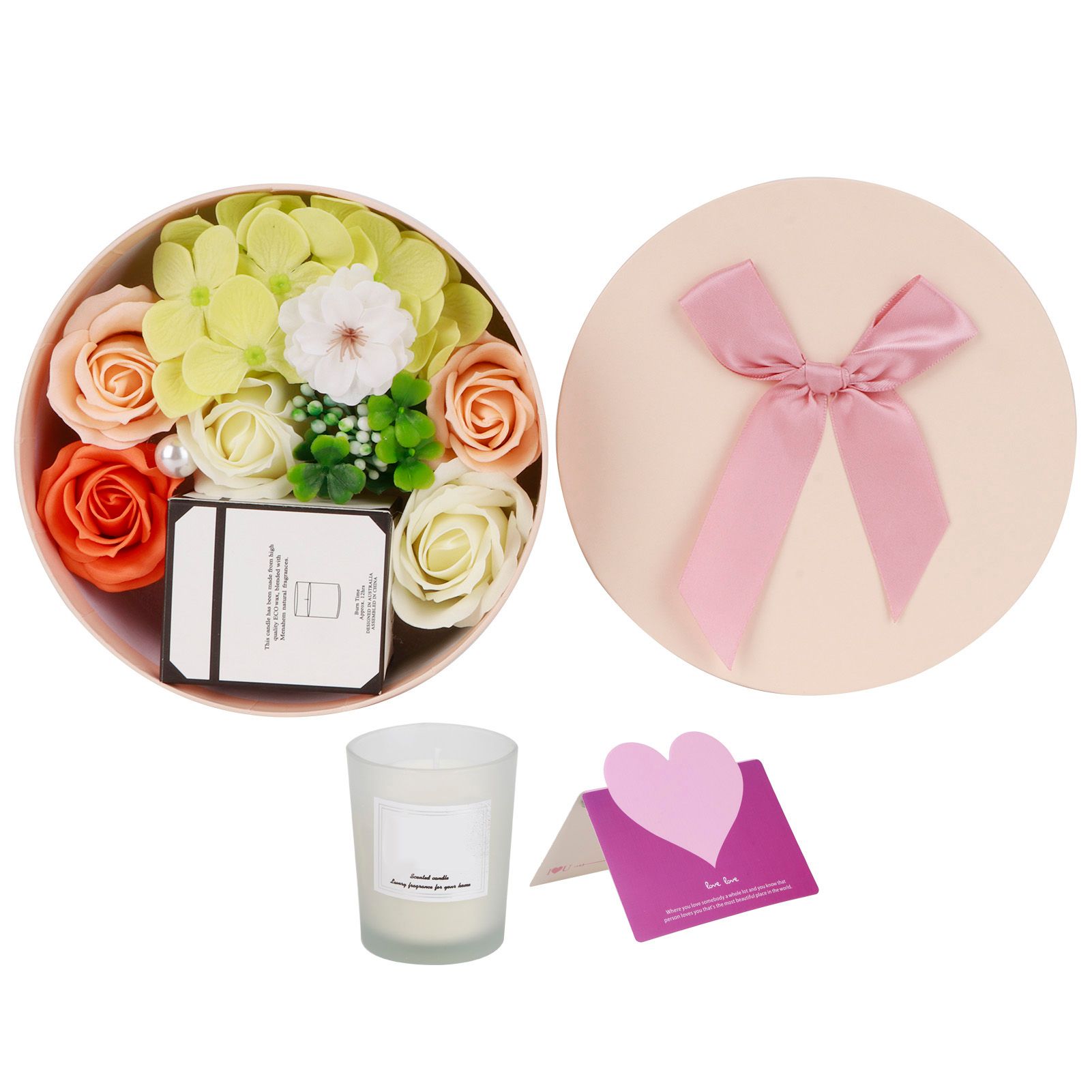 Rose Soap Flower Artificial Flower Bath Petal Box Scented Candle Wedding view 2