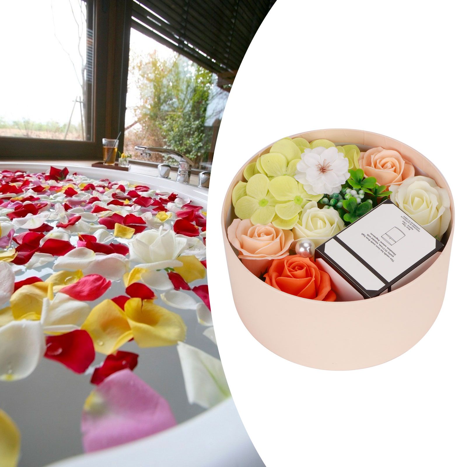 Rose Soap Flower Artificial Flower Bath Petal Box Scented Candle Wedding view 9