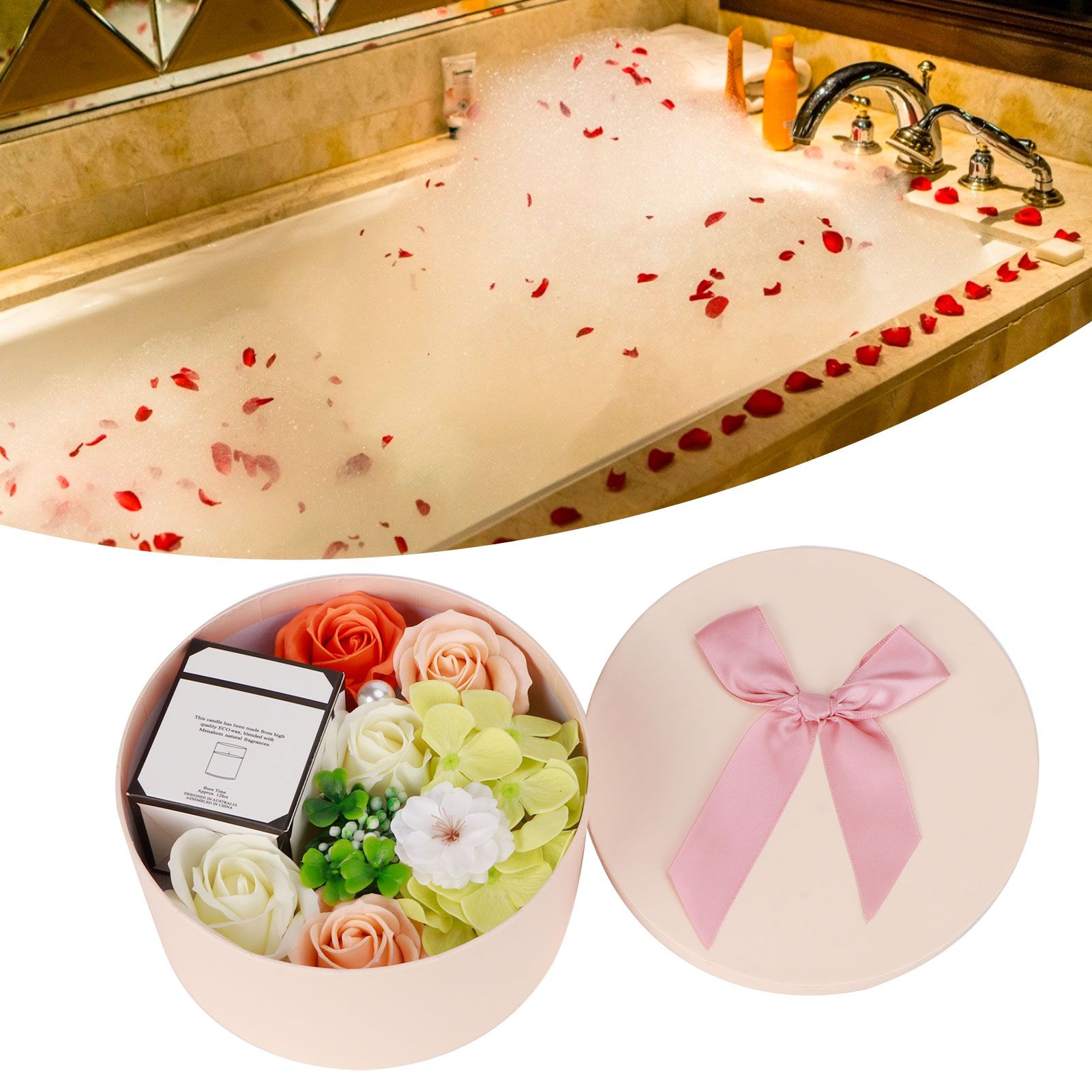 Rose Soap Flower Artificial Flower Bath Petal Box Scented Candle Wedding view 10