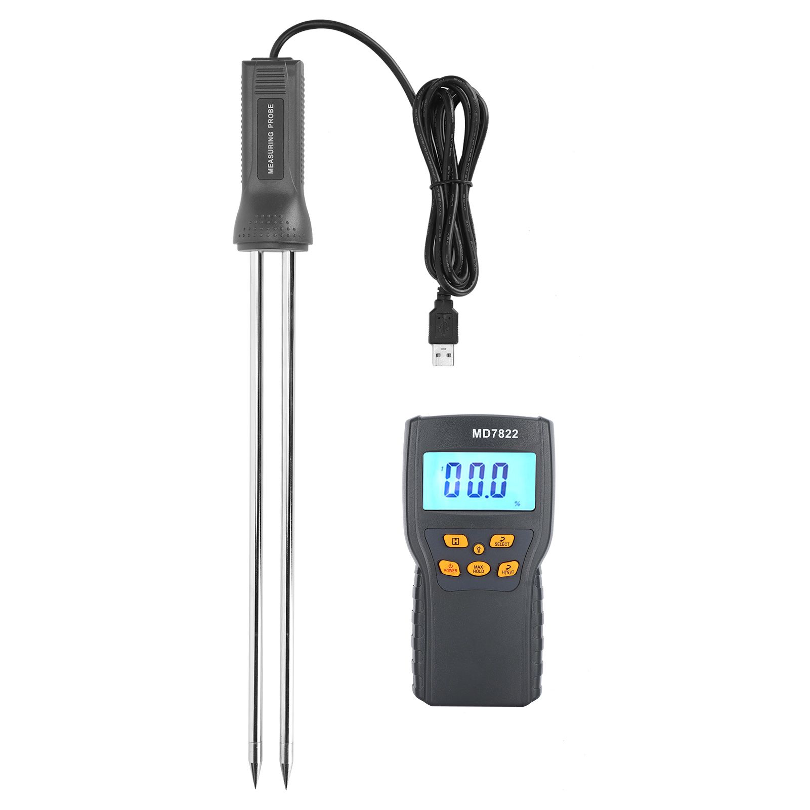 Moisture Meter with Long Probe Digital Grain Wheat Rice Corn Moisture view 2