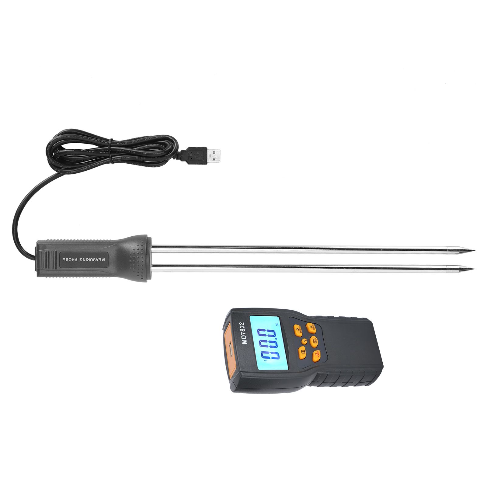Moisture Meter with Long Probe Digital Grain Wheat Rice Corn Moisture view 3