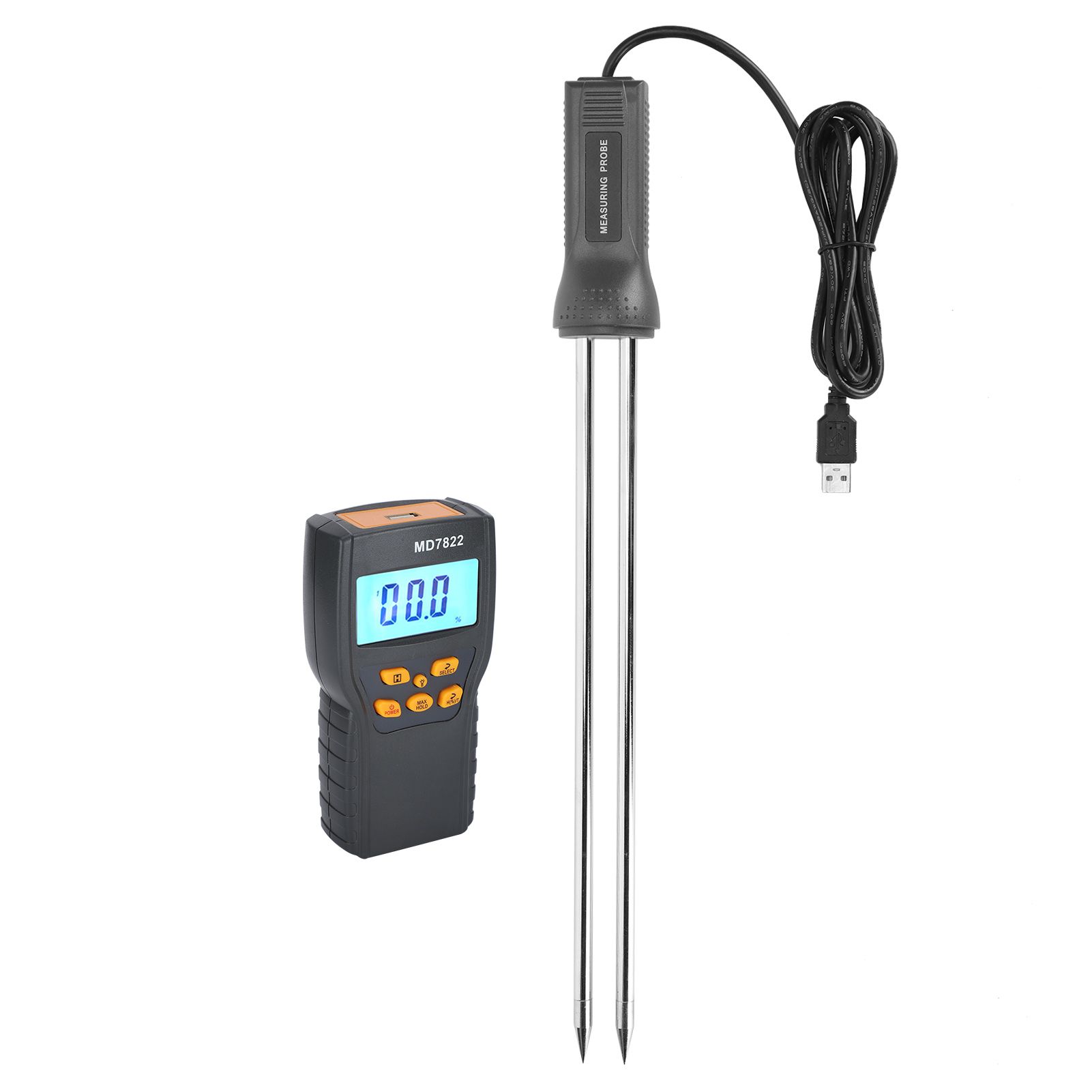 Moisture Meter with Long Probe Digital Grain Wheat Rice Corn Moisture view 5