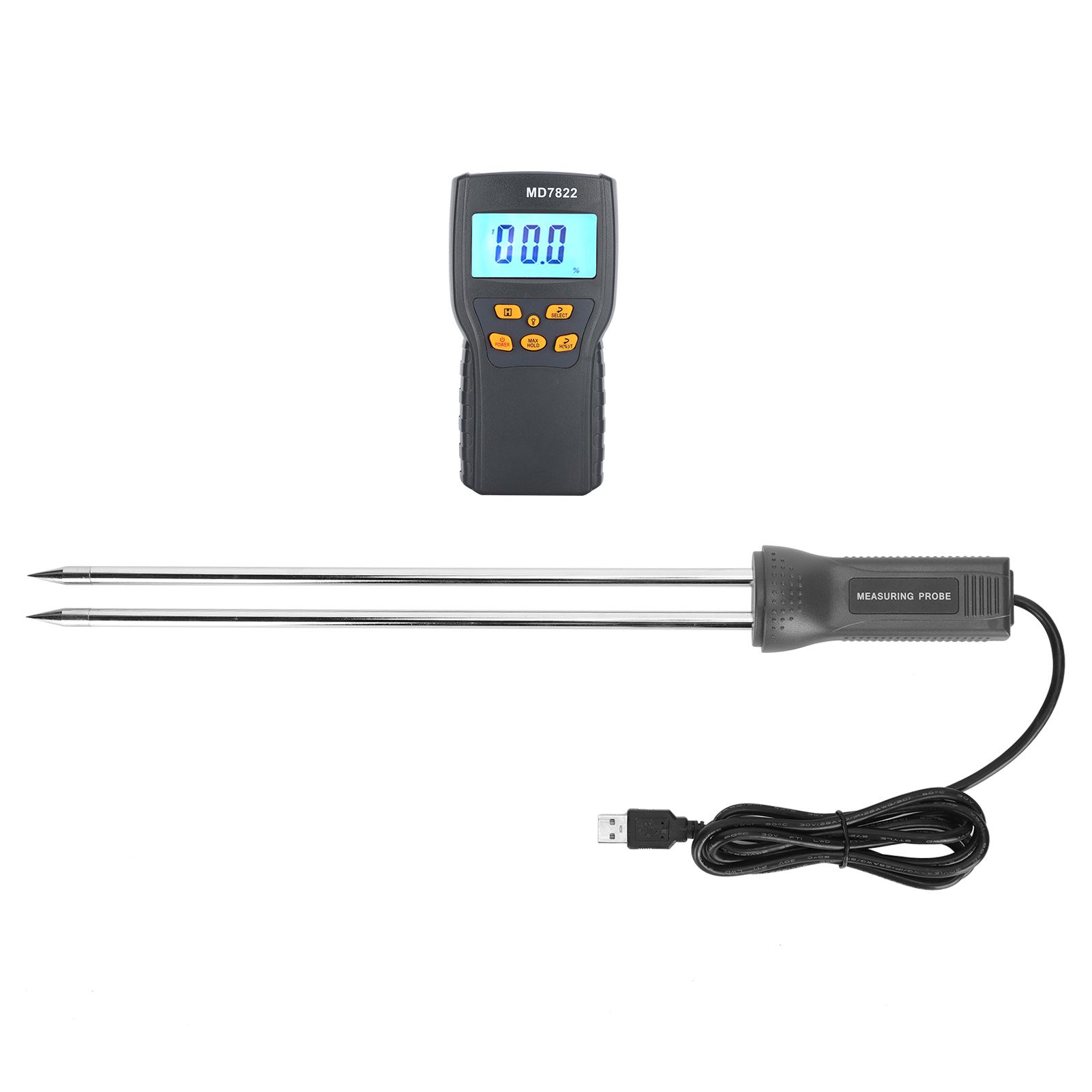 Moisture Meter with Long Probe Digital Grain Wheat Rice Corn Moisture view 7