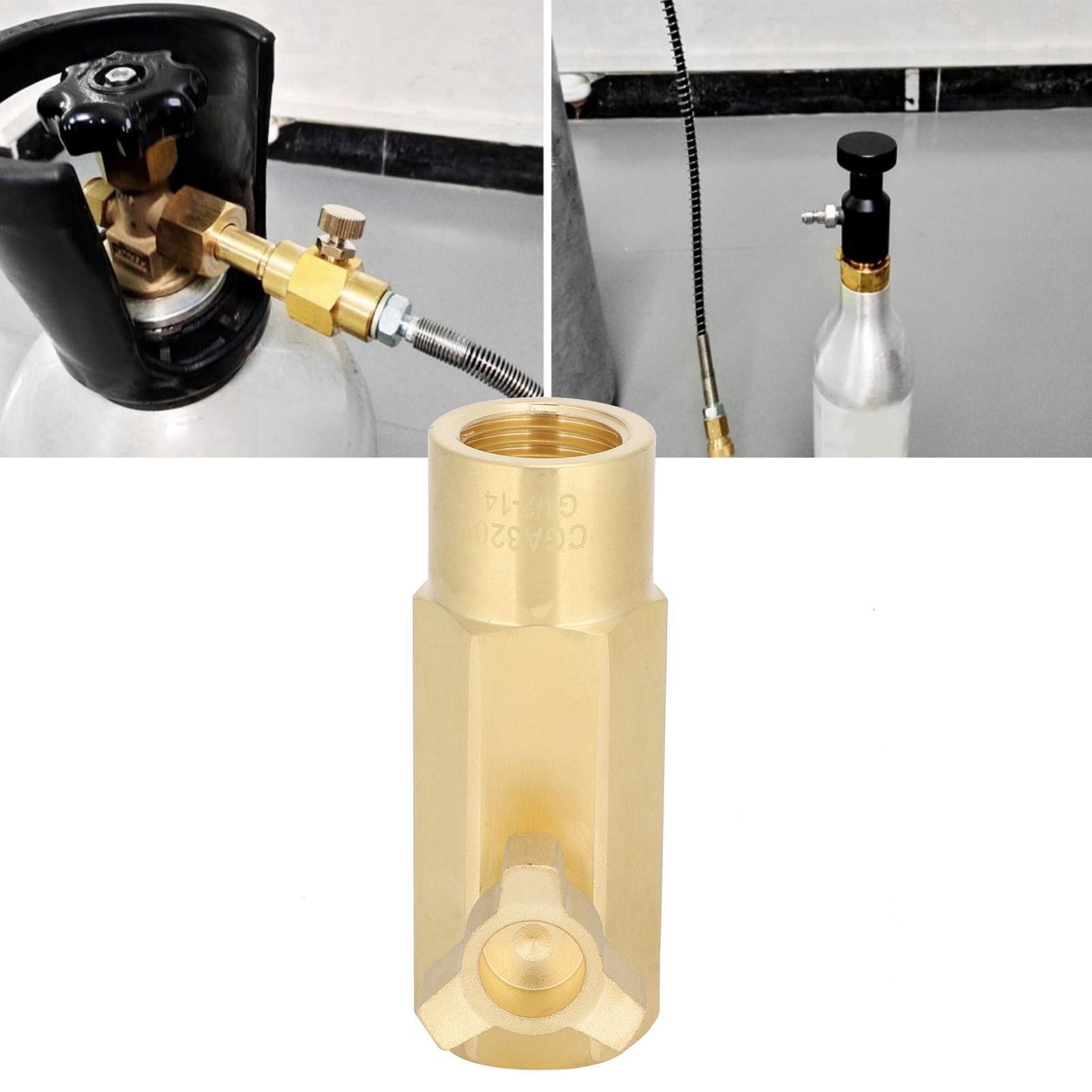 CGA320 Triangular CO2 Filling Adapter Tank Cylinder Refill Connector Kit for view 9