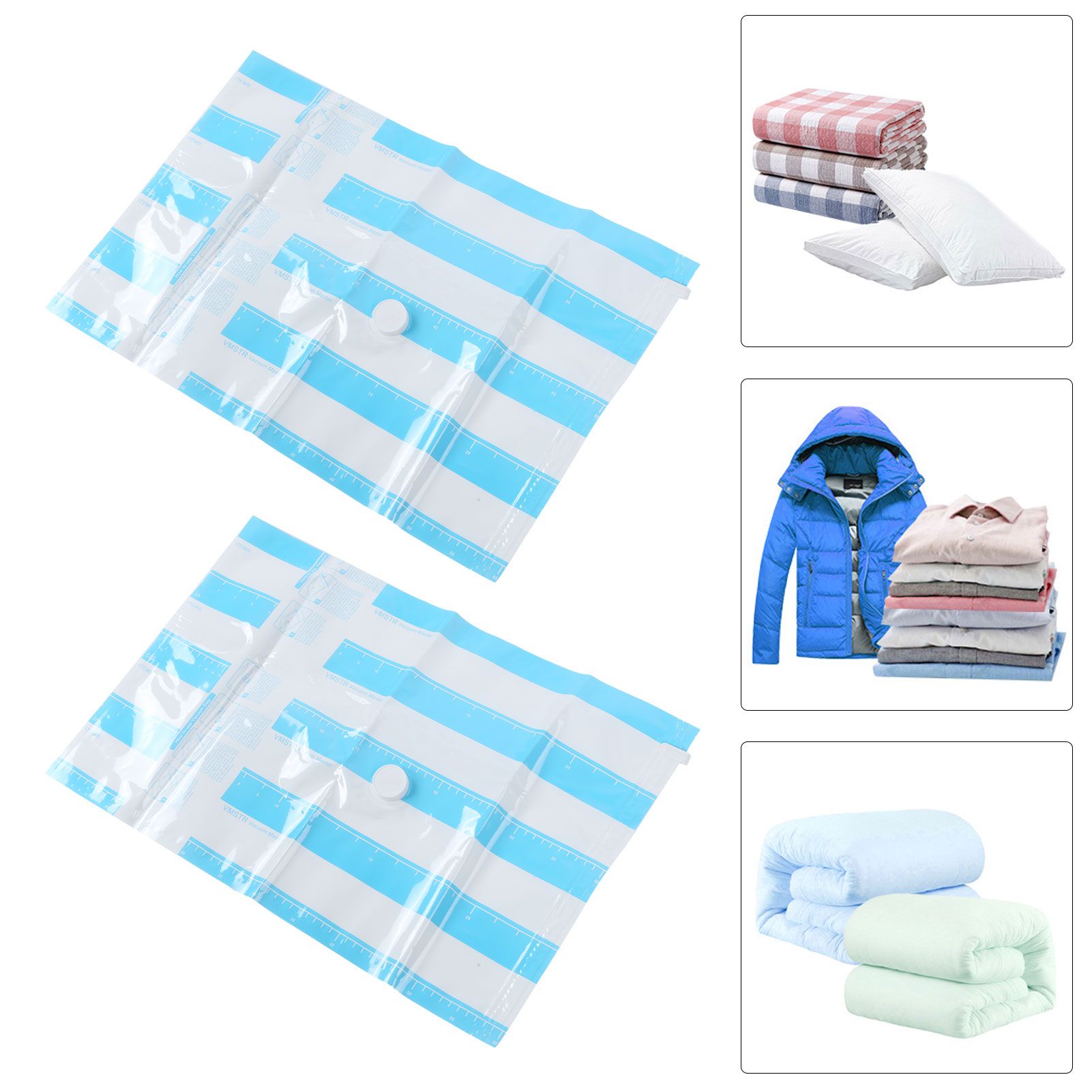 Travel Vacuum Bag Reusable Clothes Quilt Blanket Storage Bags with 3.5cm Air view 9