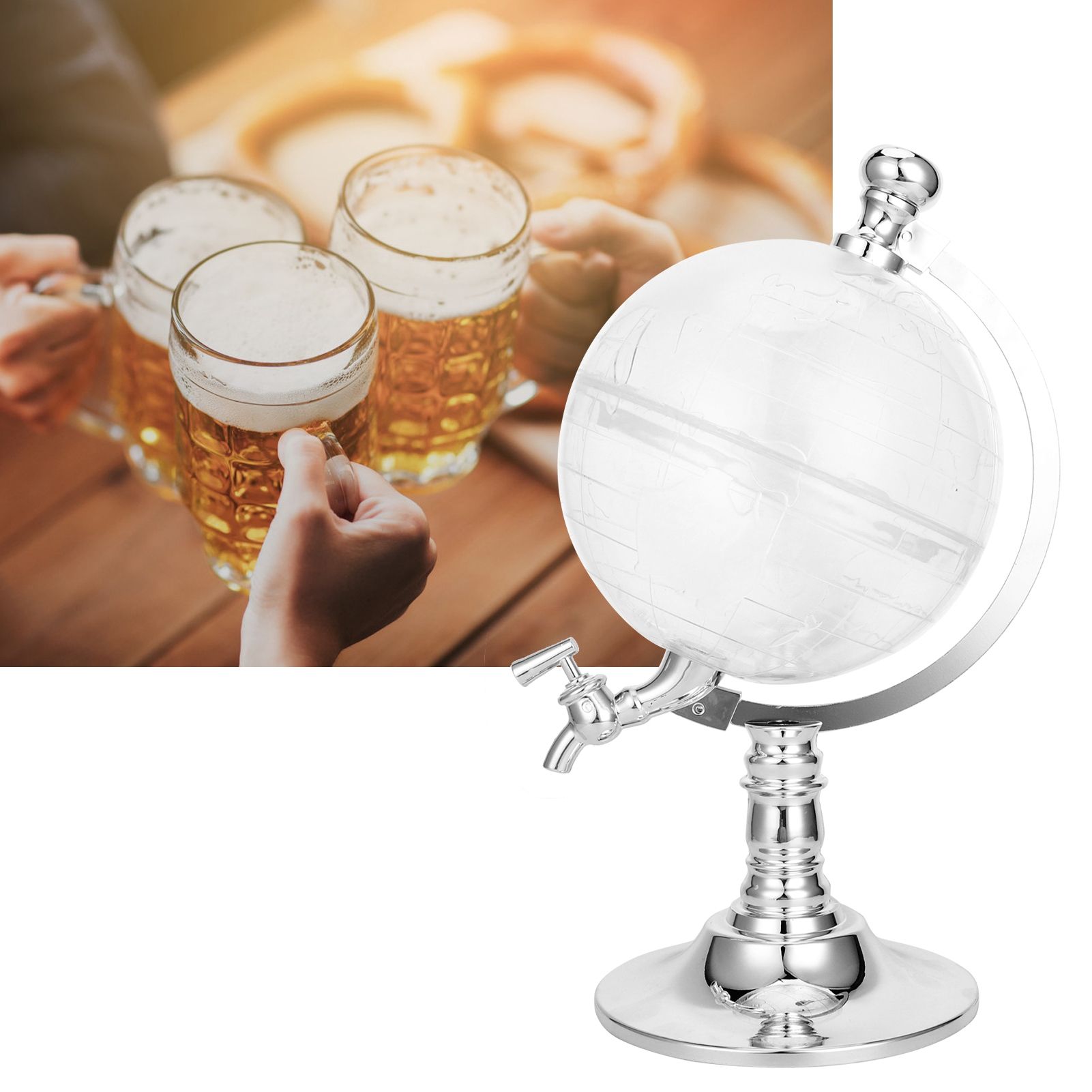 3.5L Draft Beer Dispenser Earth Shaped Liquor Beverage Pourer for Bar Club view 10