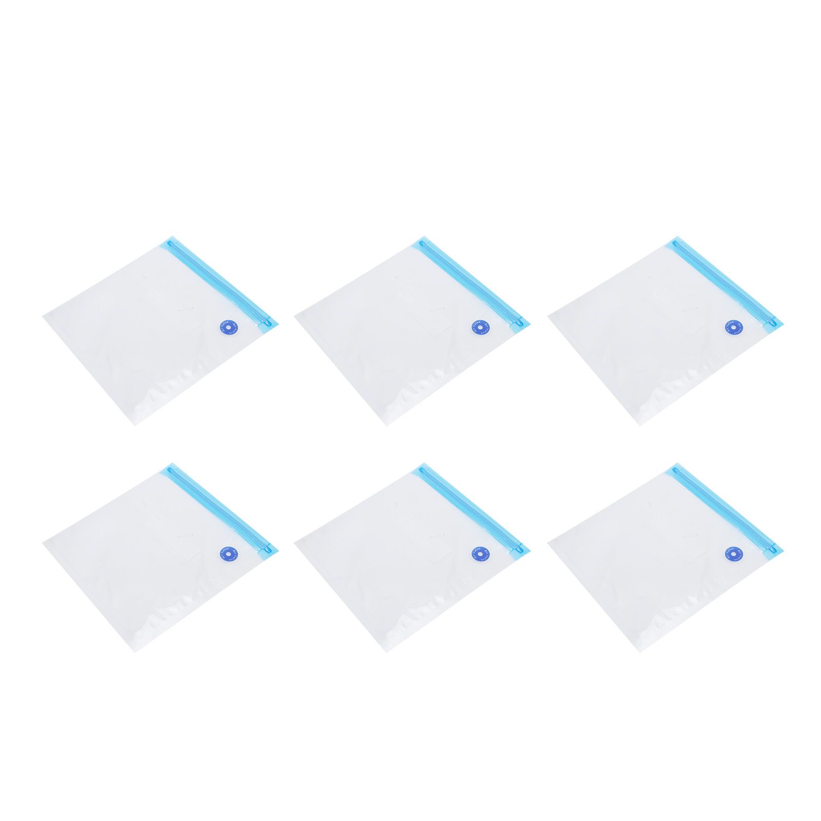 6Pcs Vacuum Zipper Bags Food Sealer Storage Reusable Bags with Double Layer view 2