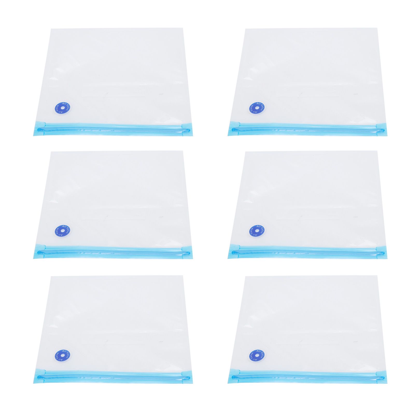 6Pcs Vacuum Zipper Bags Food Sealer Storage Reusable Bags with Double Layer view 4