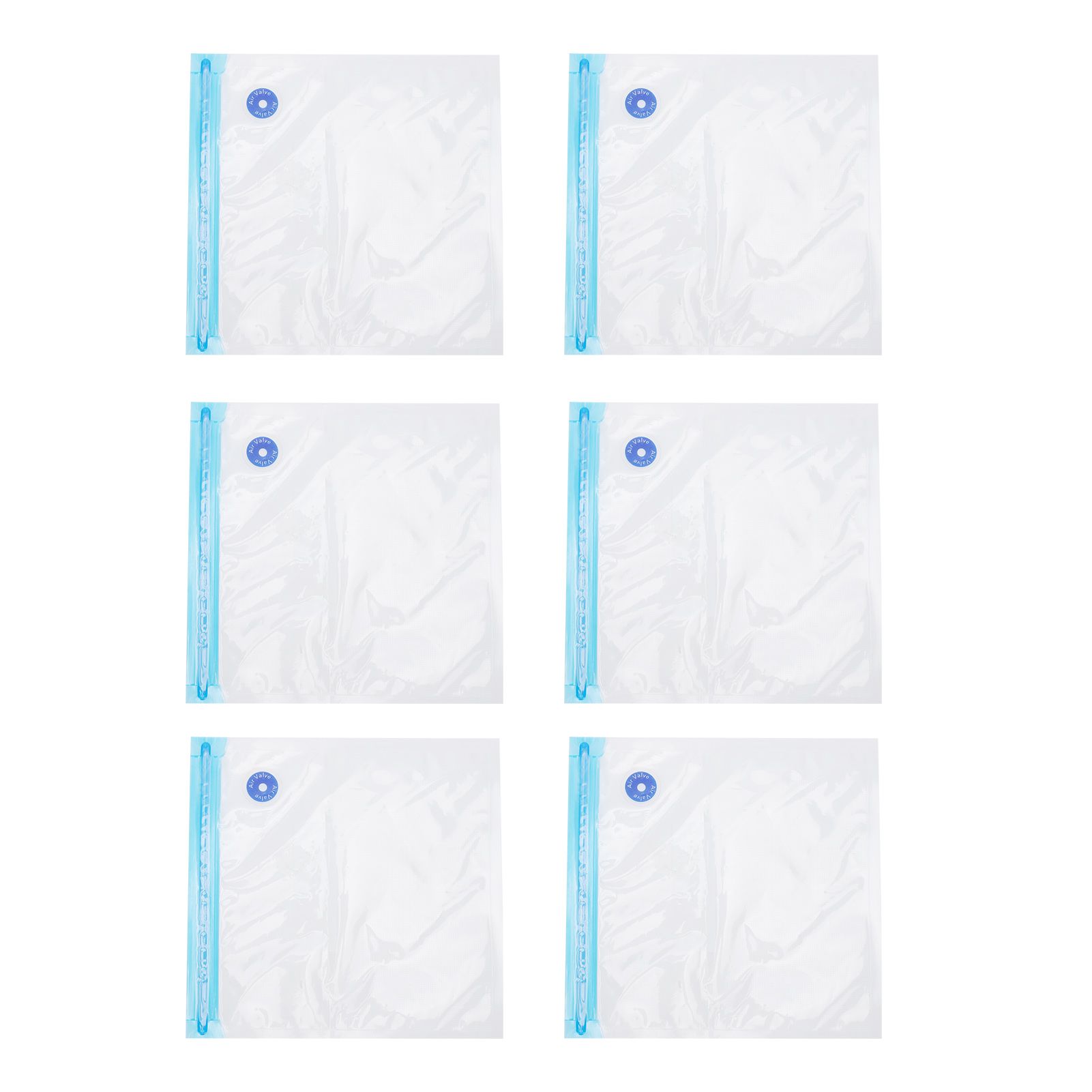 6Pcs Vacuum Zipper Bags Food Sealer Storage Reusable Bags with Double Layer view 5