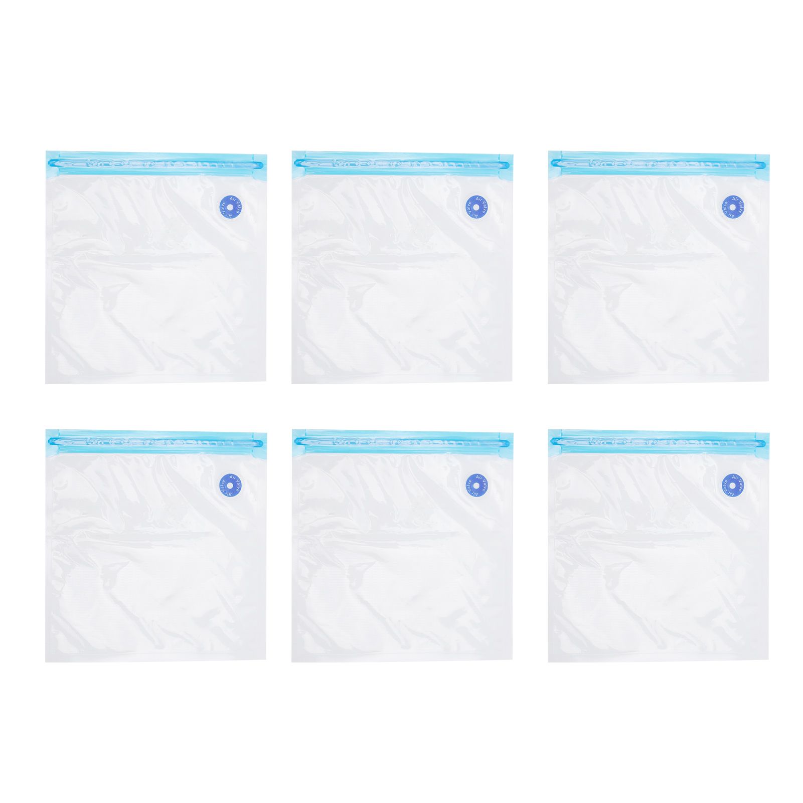 6Pcs Vacuum Zipper Bags Food Sealer Storage Reusable Bags with Double Layer view 7