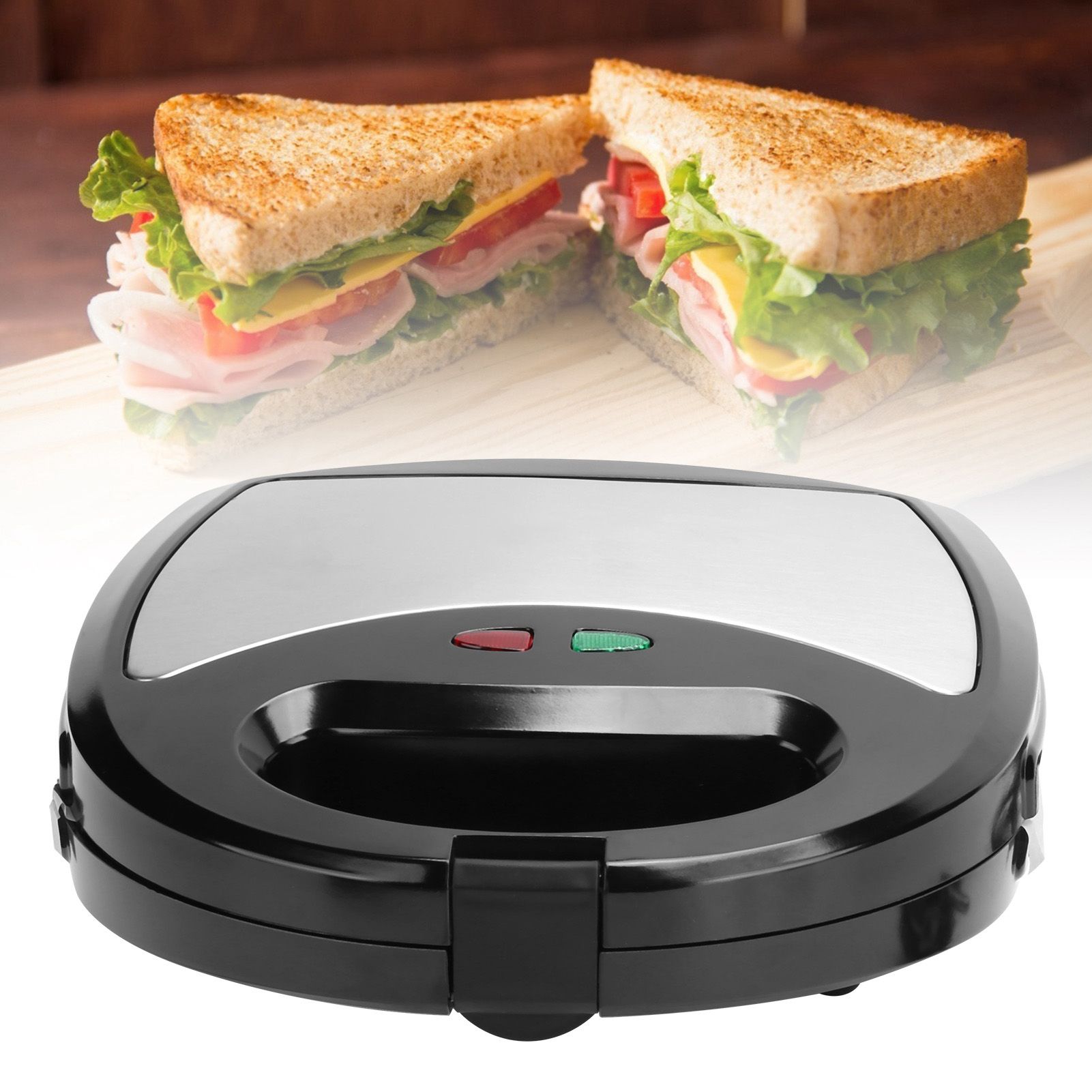 750W 3in1 Breakfast Machine DoubleSided Heating Sandwich Maker Electric Waffle view 10