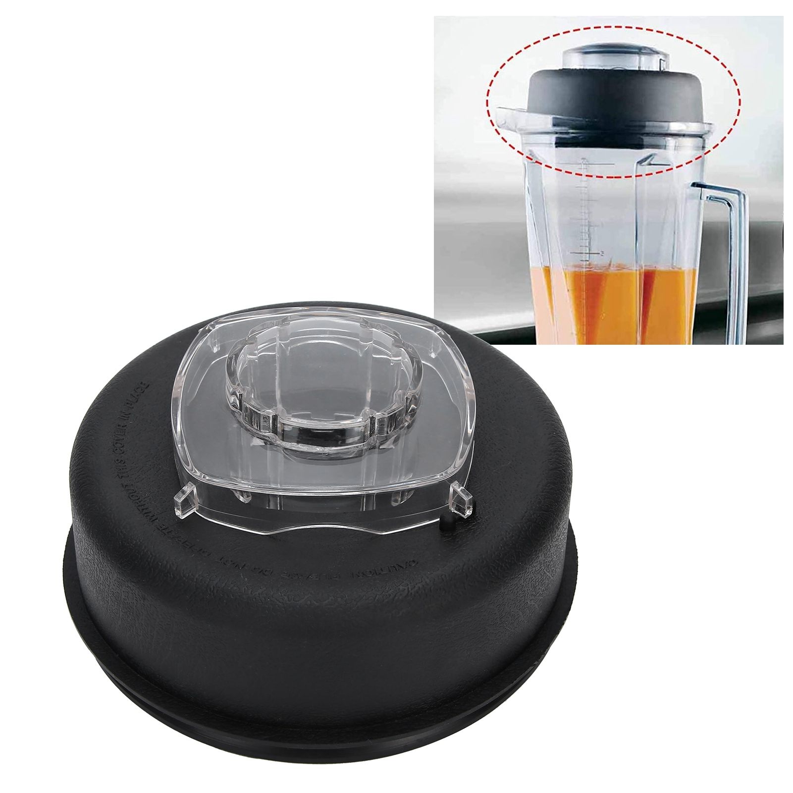 Juicer Blender Upper Lid with Plug Replacement Accessory Parts Fit for 64oz view 9