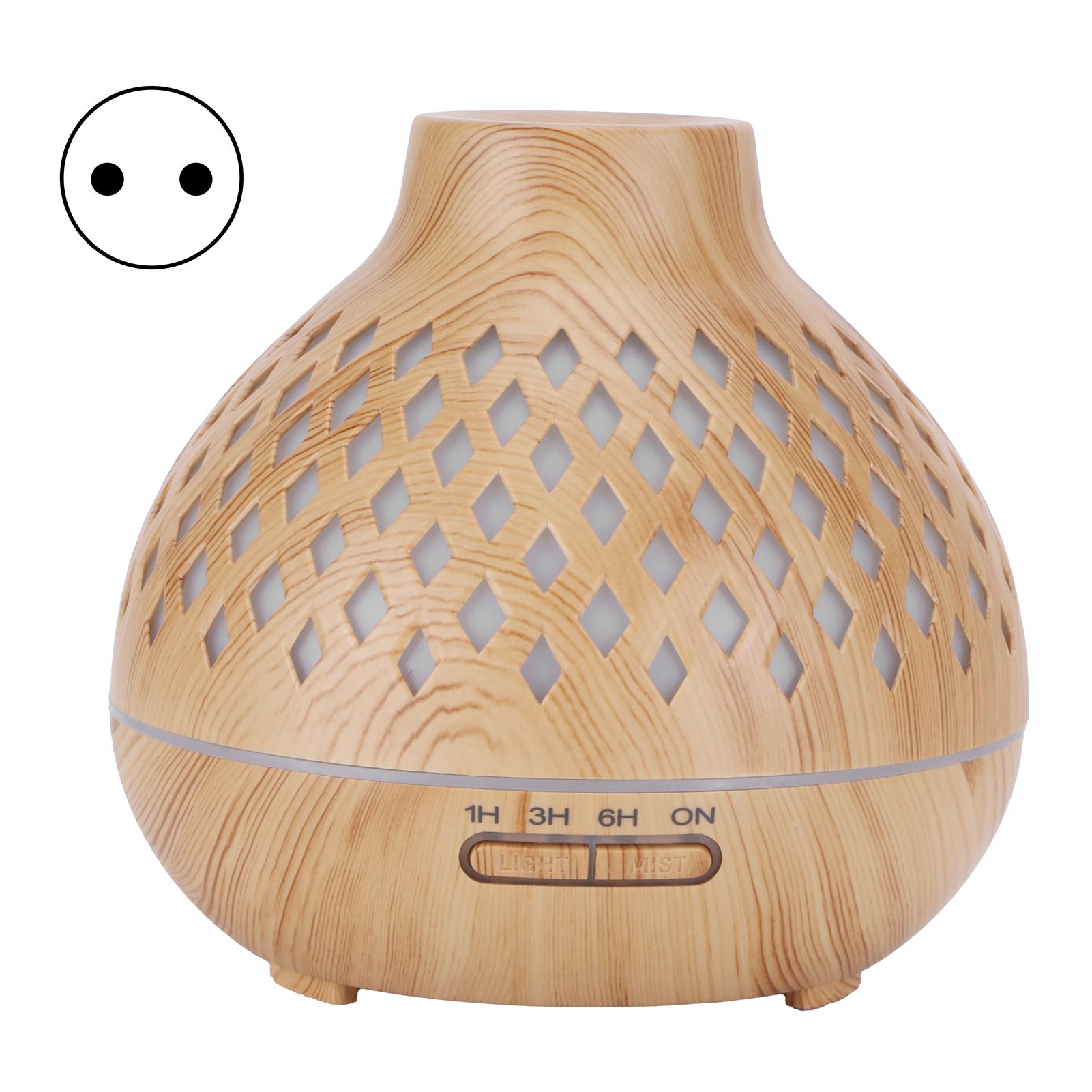 400ml Light Wood Grain Air Diffuser Electric Aroma Humidifier with Ambient view 2