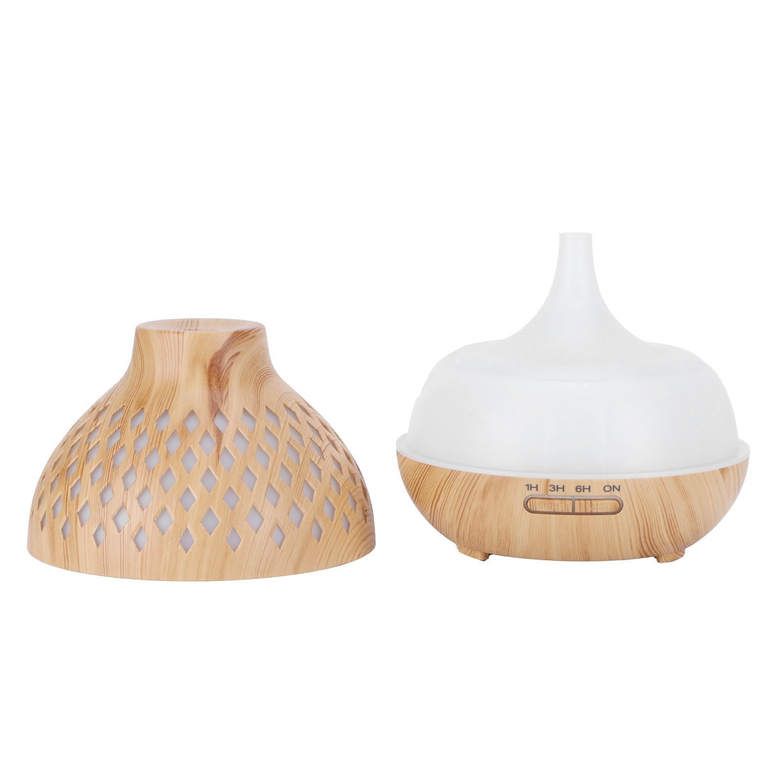 400ml Light Wood Grain Air Diffuser Electric Aroma Humidifier with Ambient view 5