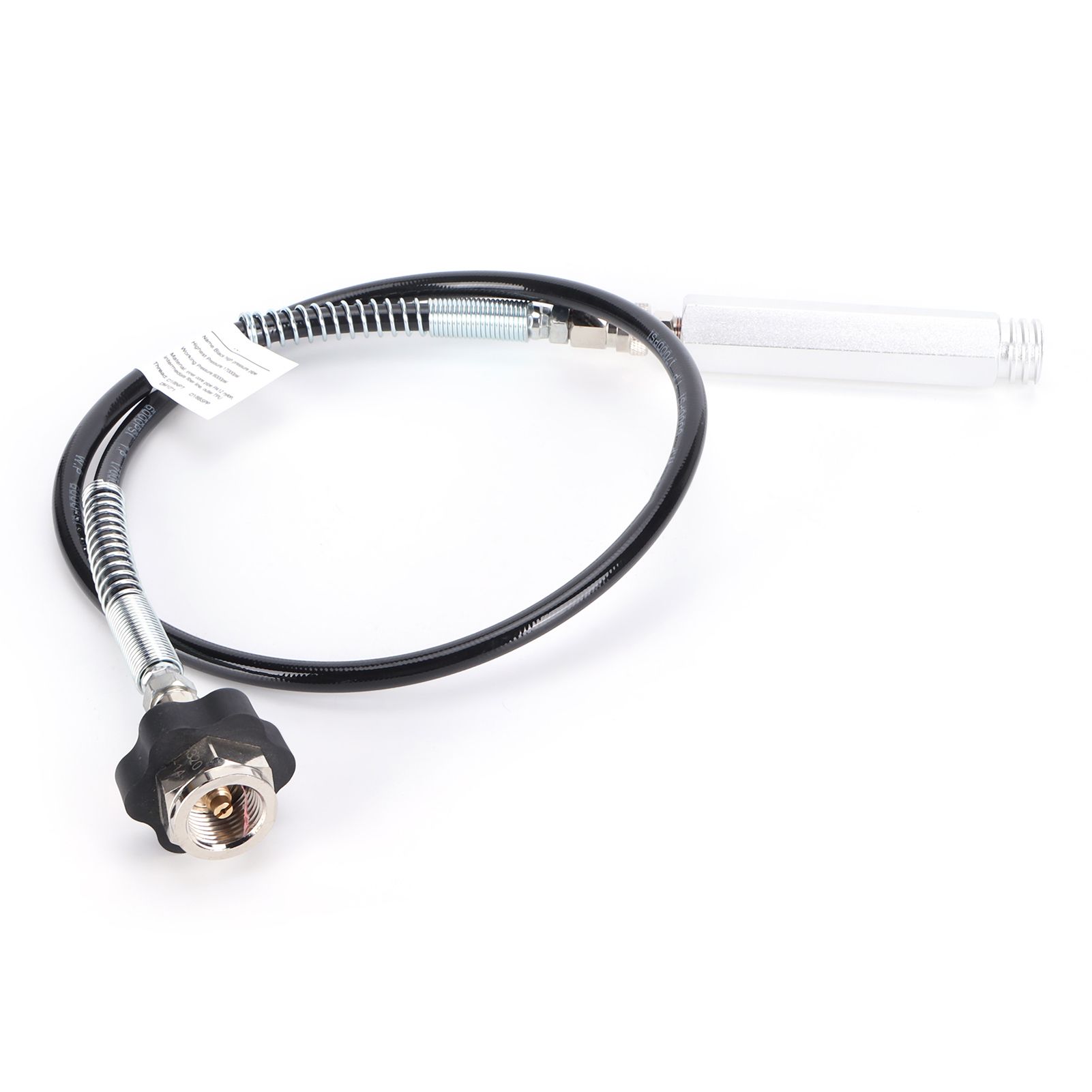 36in Black CO2 Soda Hose Adapter Kit CGA320 TR21‑4 Dual Thread Good Sealing view 3