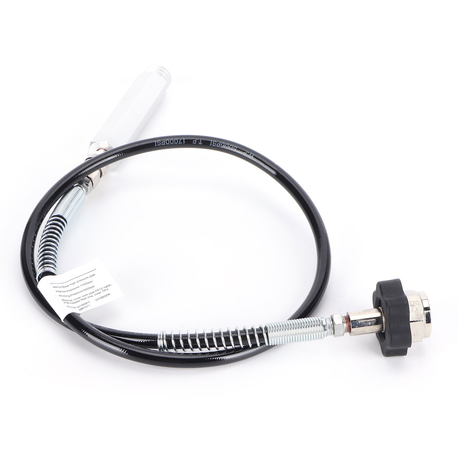 36in Black CO2 Soda Hose Adapter Kit CGA320 TR21‑4 Dual Thread Good Sealing view 4